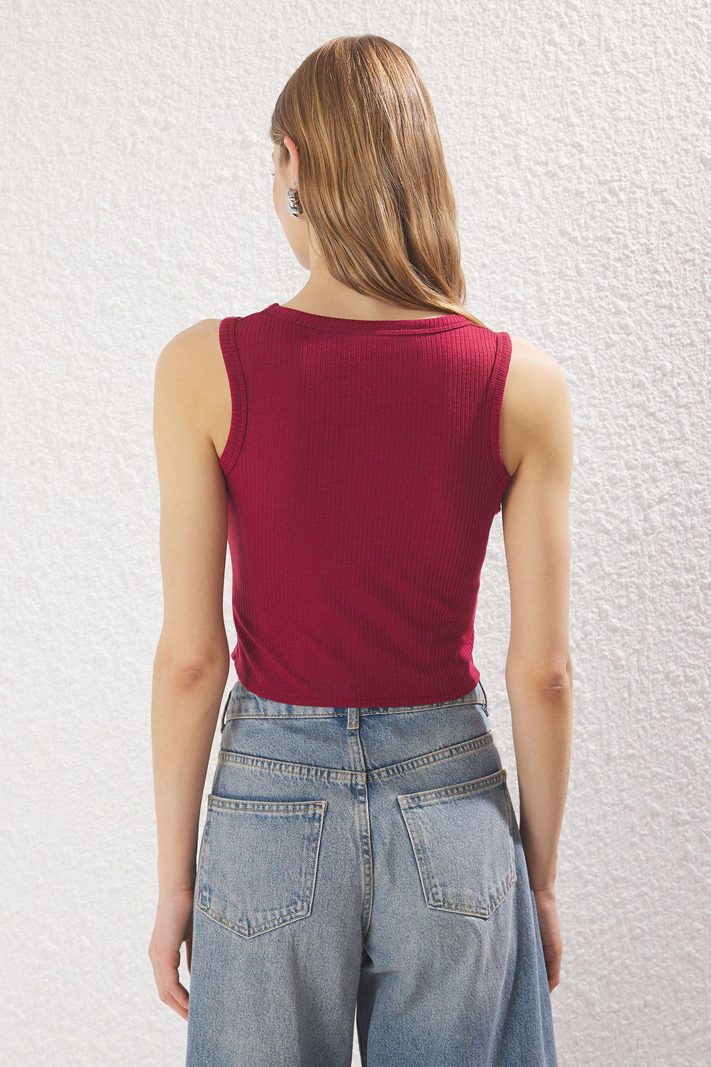 Trendyolmilla Tas-Bordo-Siyah-Gri 4lu Paket Fitted/Vucuda Oturan Orme Atlet TWOSS25AL00057  фото 7