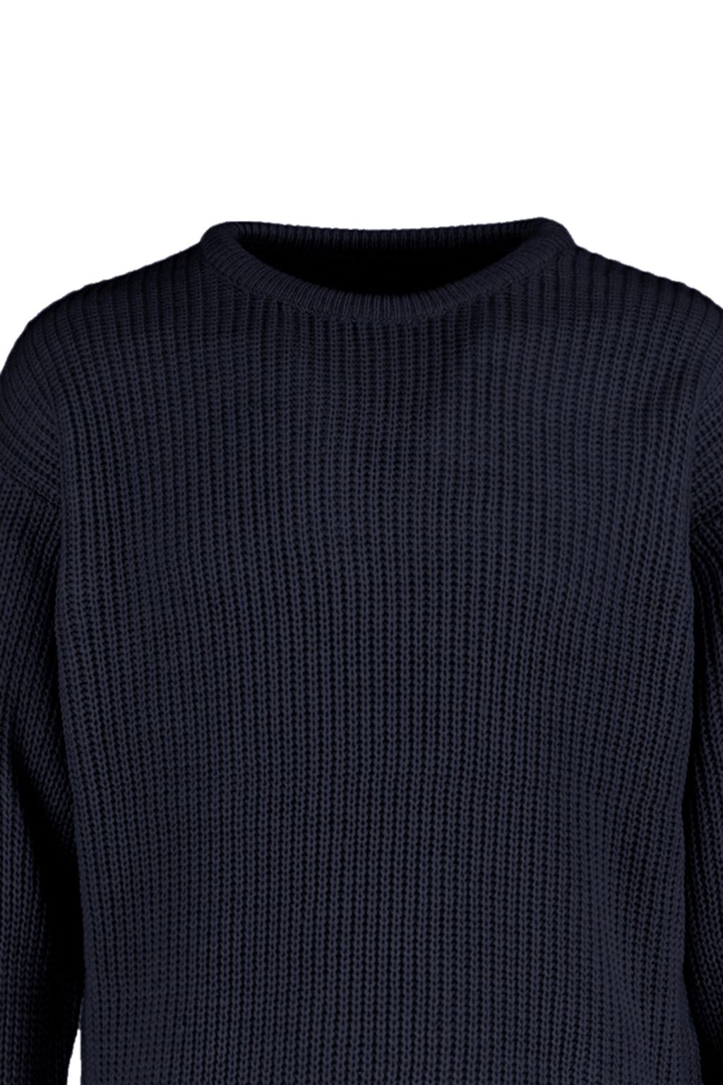 Lacivert Oversize Fit Genis Kal?p Bisiklet Yaka Basic Triko Kazak TMNAW23KZ00189