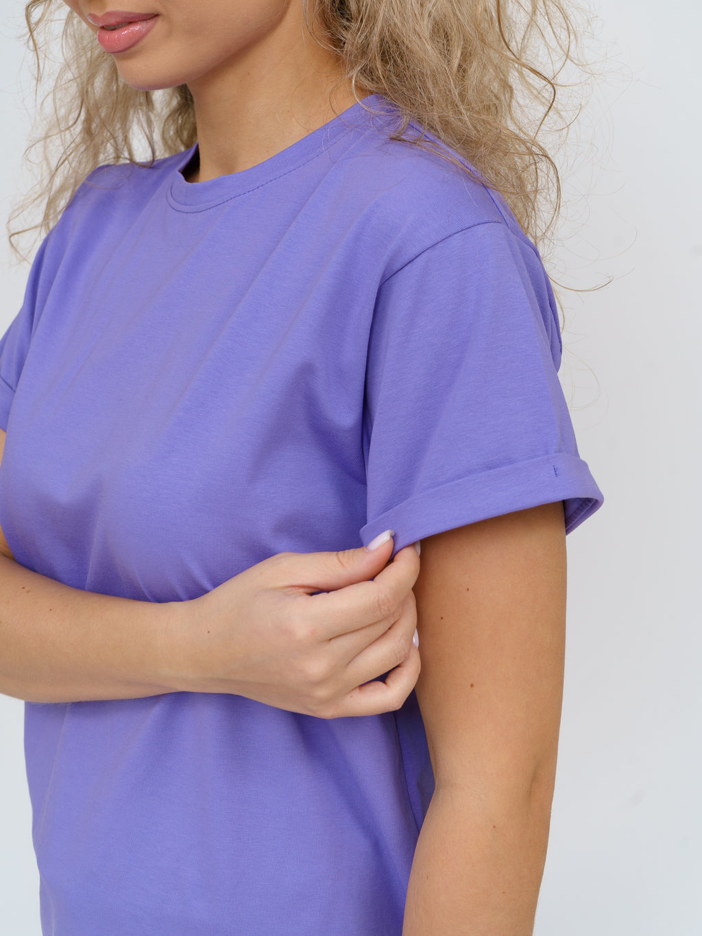 Футболка Хлопок 95%, лайкра 5% Классика аква - Ивассорти фото 89