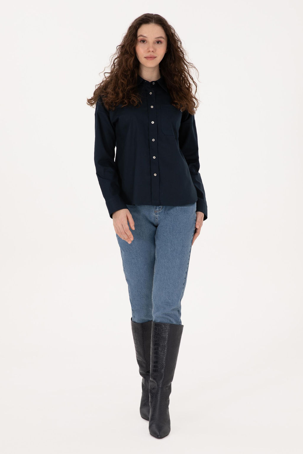 Kad_n Lacivert Uzun Kollu G_mlek - U.s. polo assn фото 4