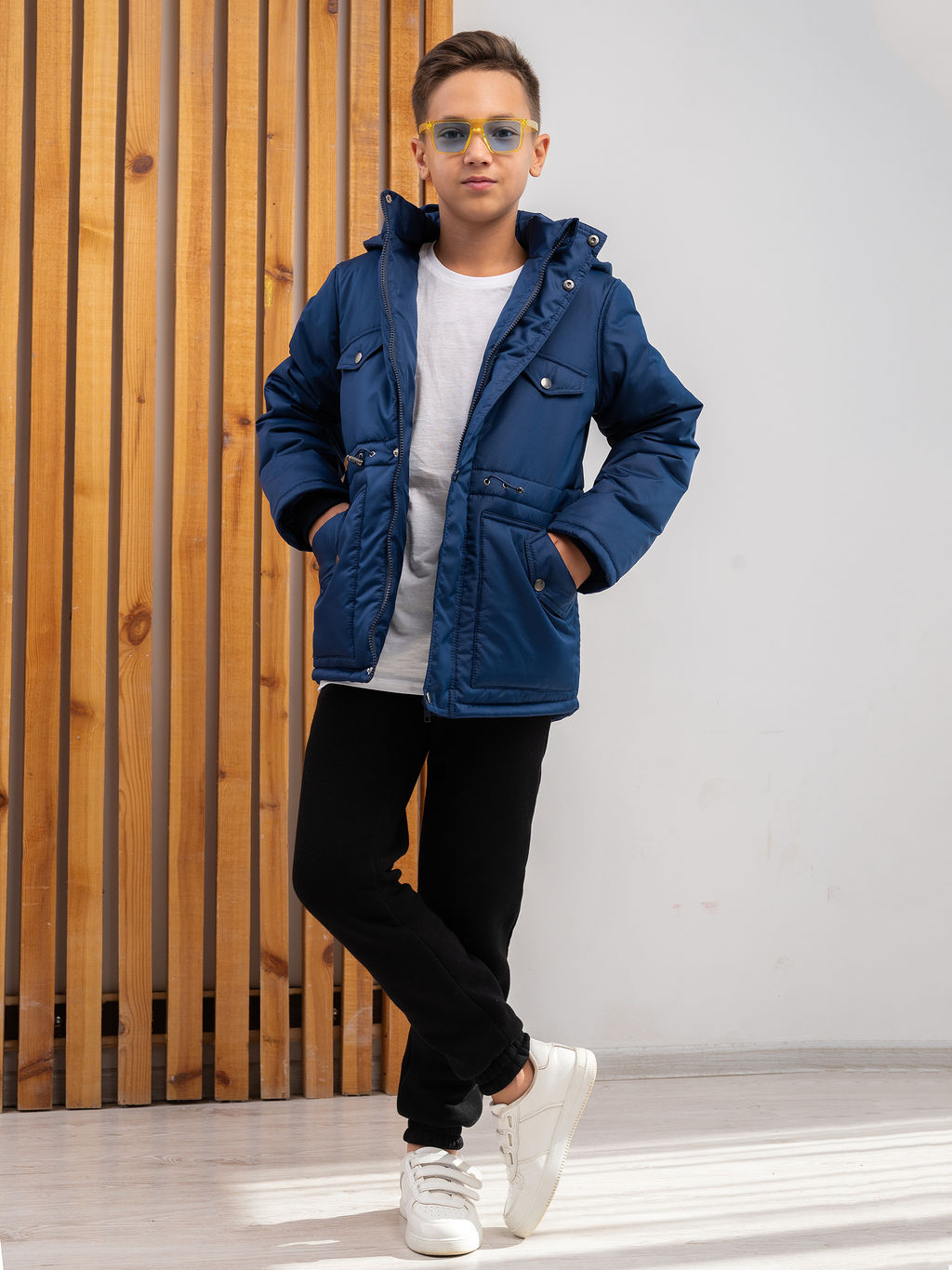 Парка зимняя "Южеал" для мальчика синий