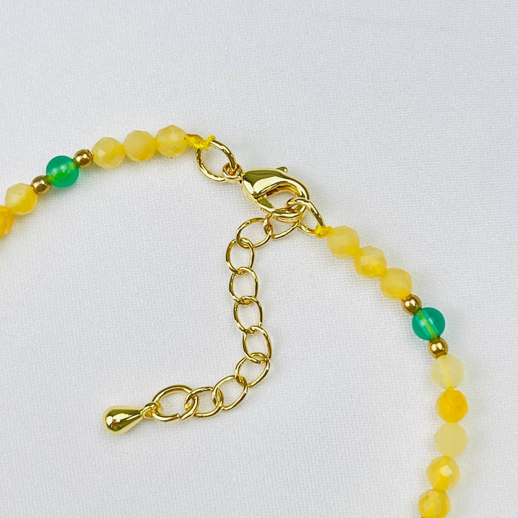 Браслет из Кварца и Агата тон. 17 см +