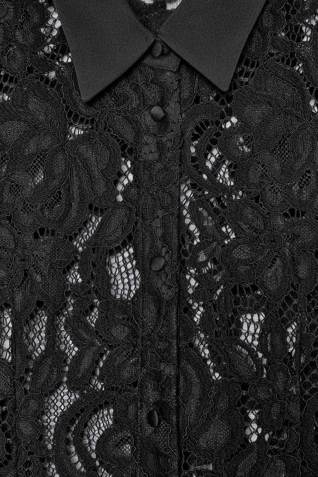 CAMISA ENCAJE ZW COLLECTION / Negro
