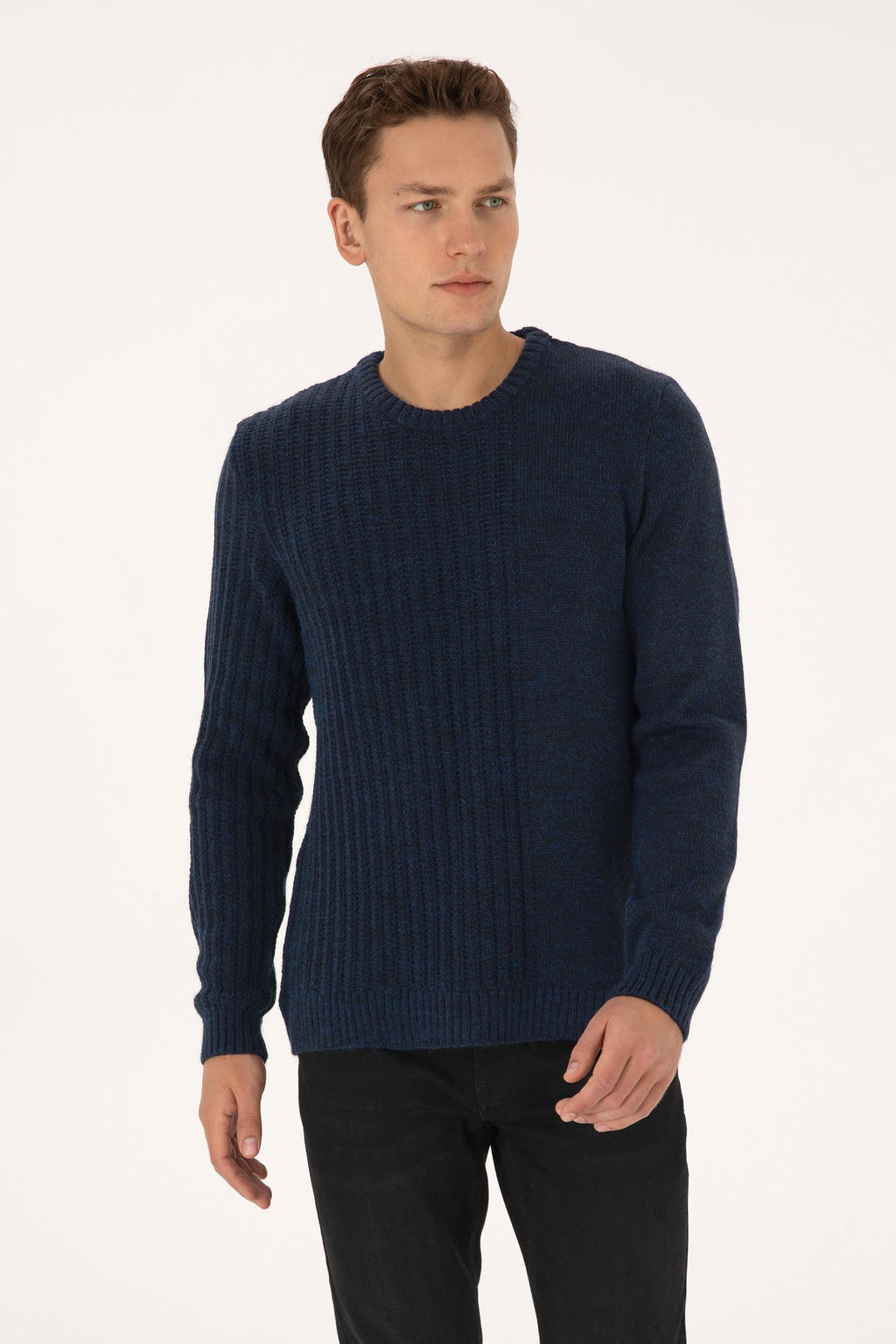 Erkek Comfort Fit Bisiklet Yaka Lacivert Kazak - U.s. polo assn фото 3