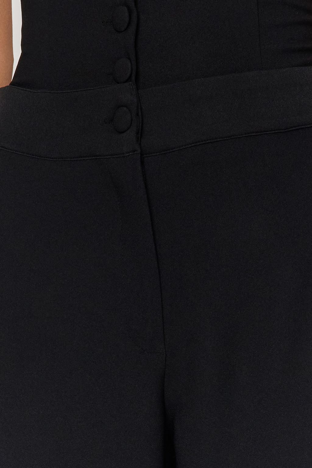 Siyah Korse Detayl? Dokuma Pantolon TPRSS23PL00033