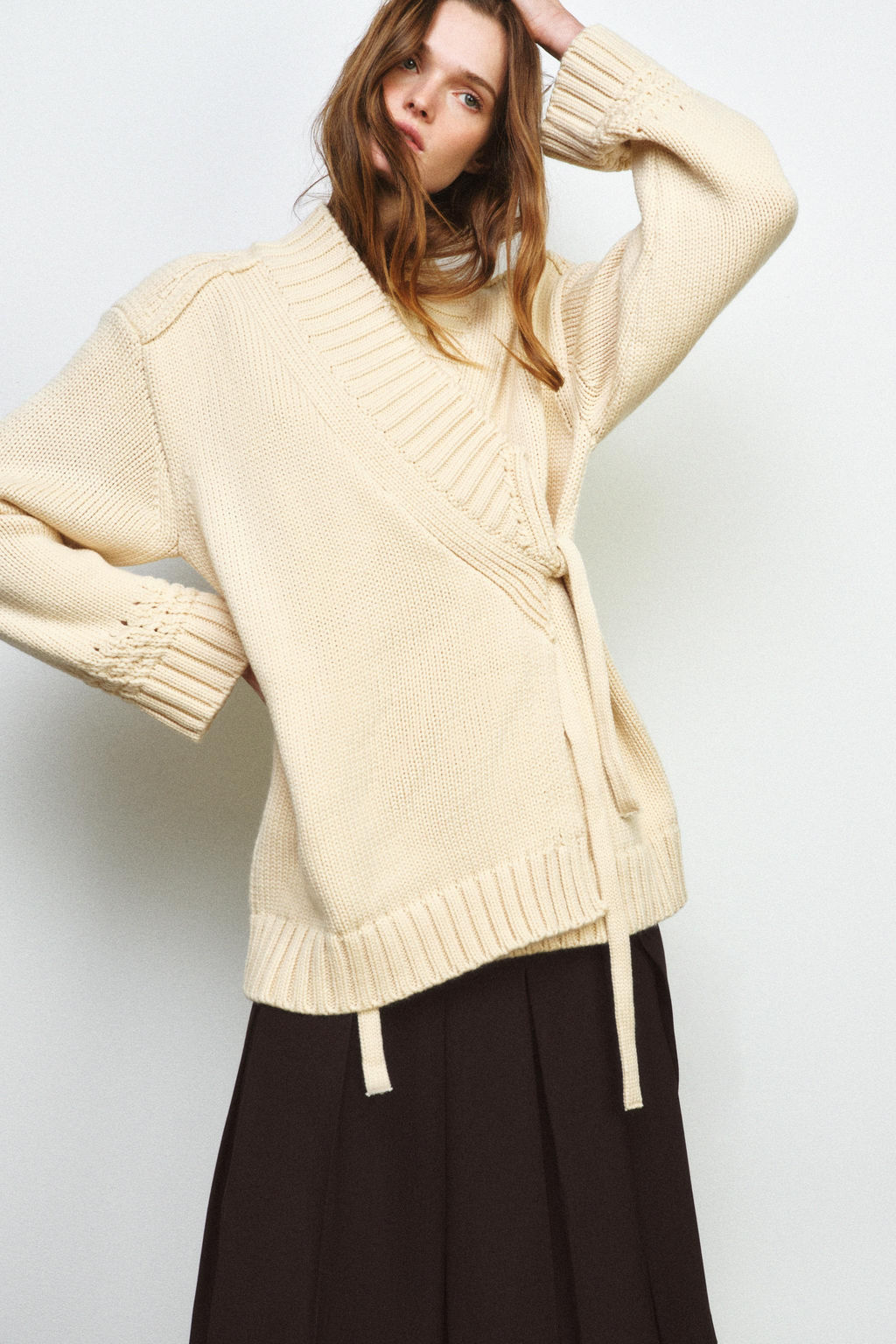 WRAP KNIT KIMONO CARDIGAN - Zara фото 14