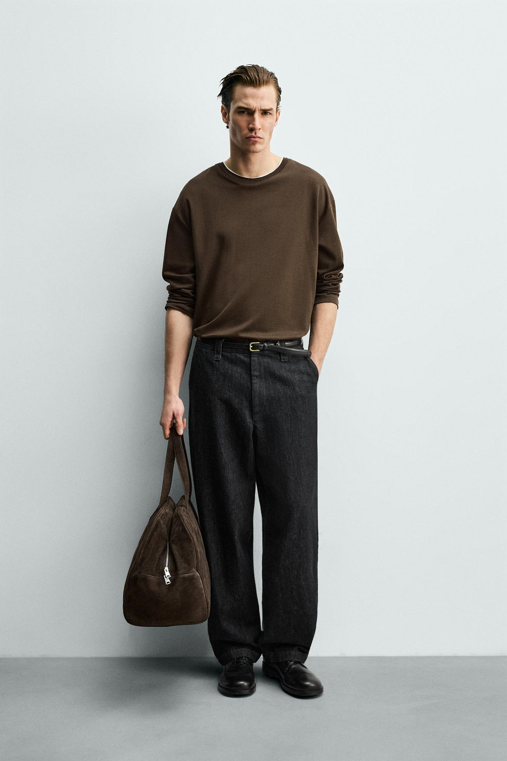 T-SHIRT WITH CONTRAST DOUBLE-LAYER HEMS - Zara фото 9
