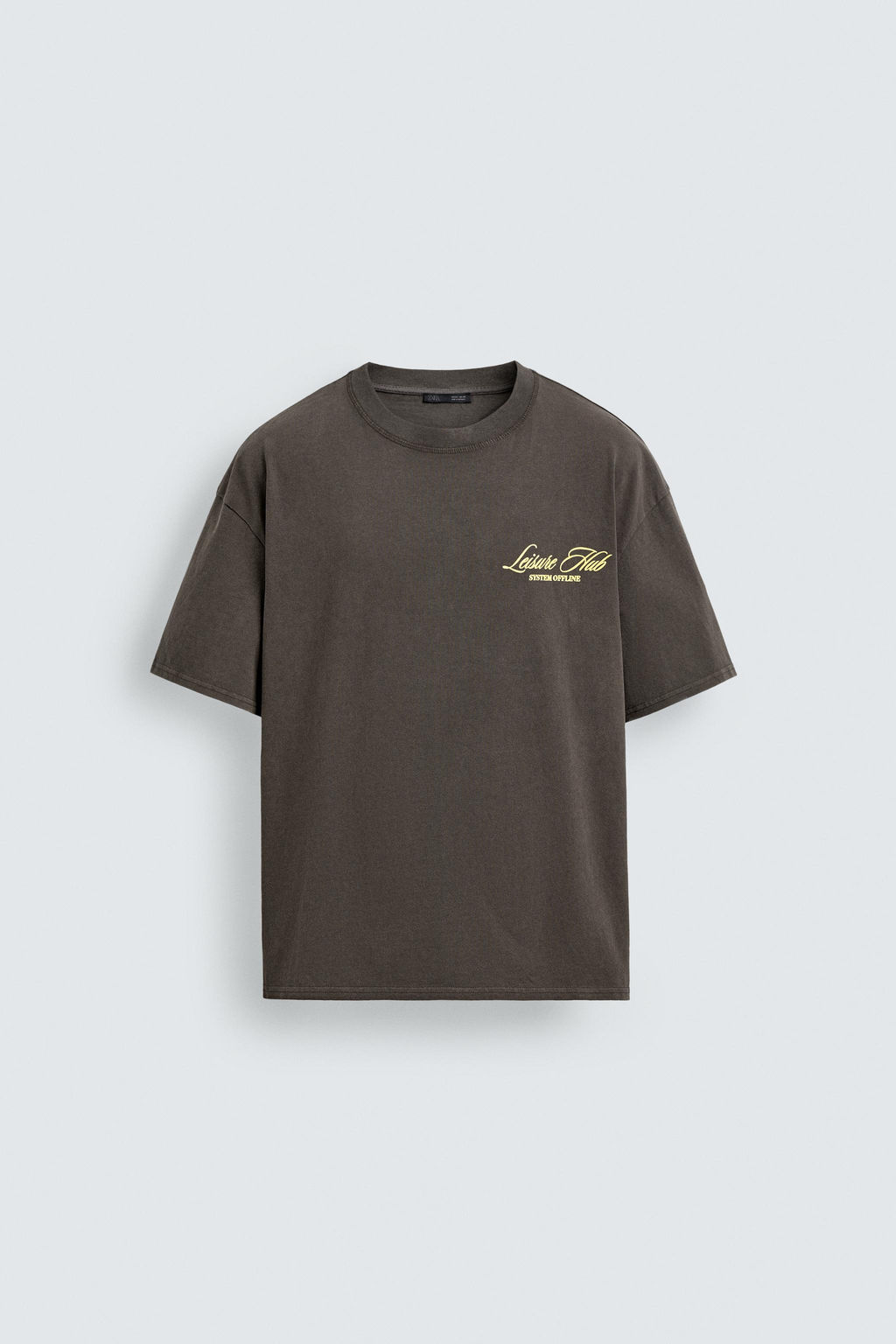 CAMISETA RELAXED FIT ESTAMPADOS LAVADOS / Gris antracita