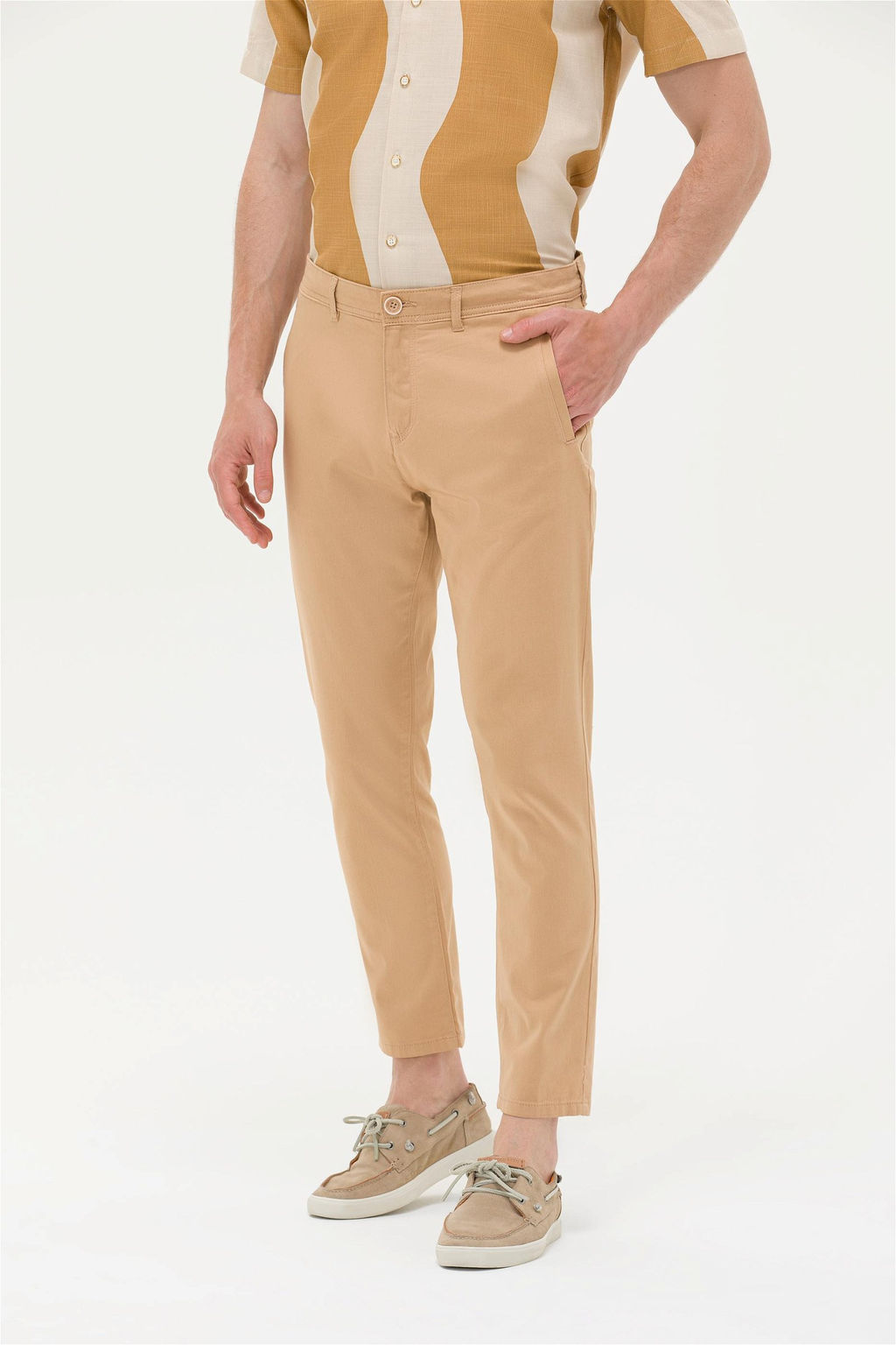 Мужские холщовые брюки цвета верблюжьей шерсти - U.s. polo assn фото 9