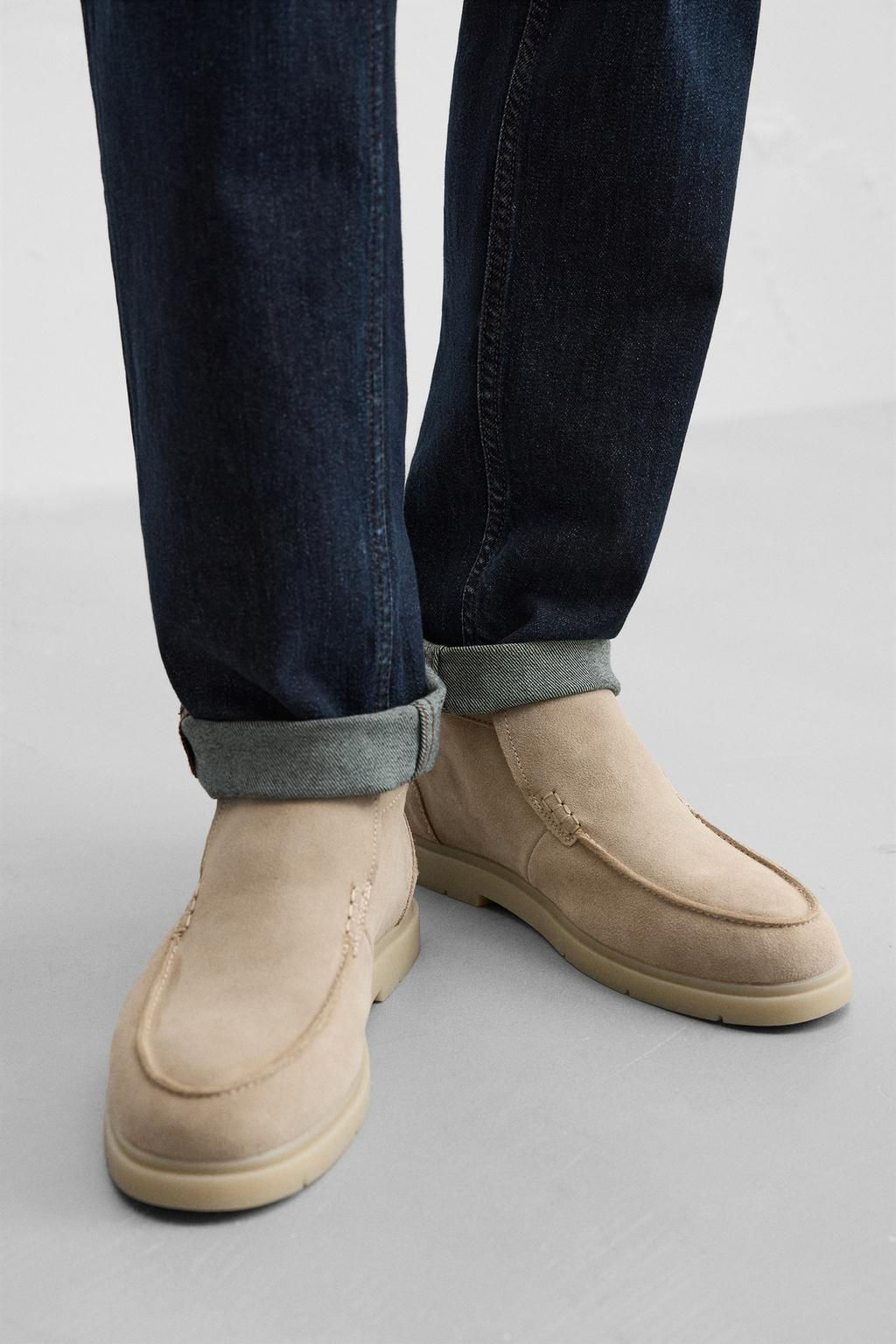 CASUAL LEATHER ANKLE BOOTS - Zara фото 4