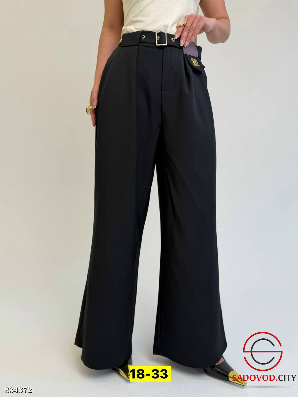 Штаны палаццо с высокой посадкой - Bruno фото 2