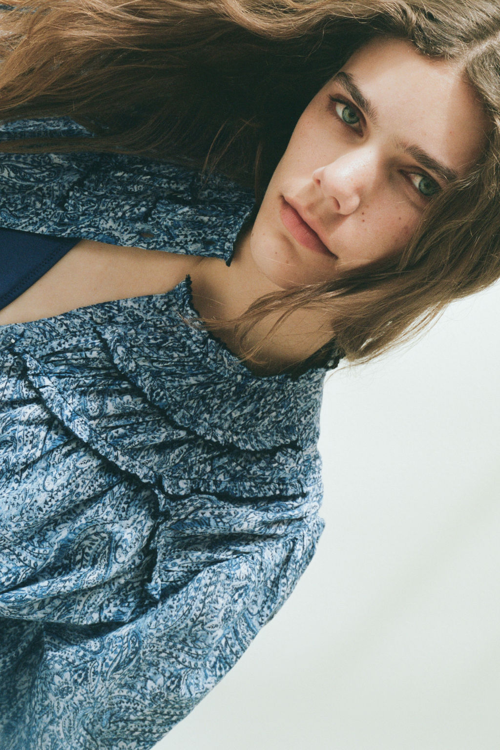 Blusa de algod?n con canes? de volantes - H&m фото 2