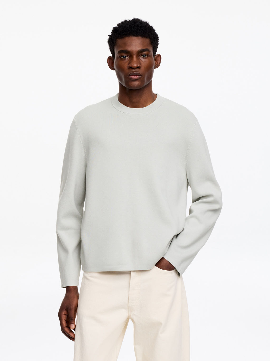 Jersey relaxed fit en mezcla de algod?n