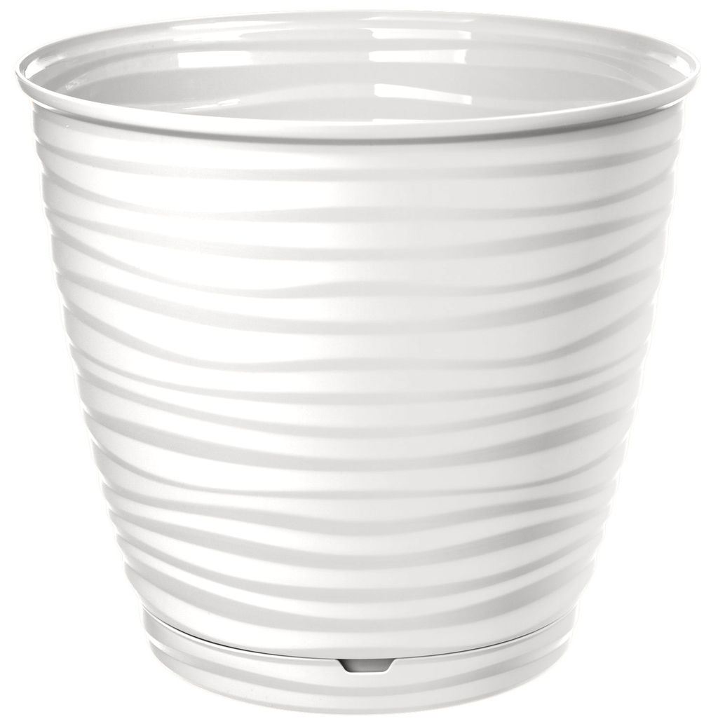 Горшок для цветов Саффрон 5,4л с поддоном (белый) 221610329/01 - Homestar фото 4