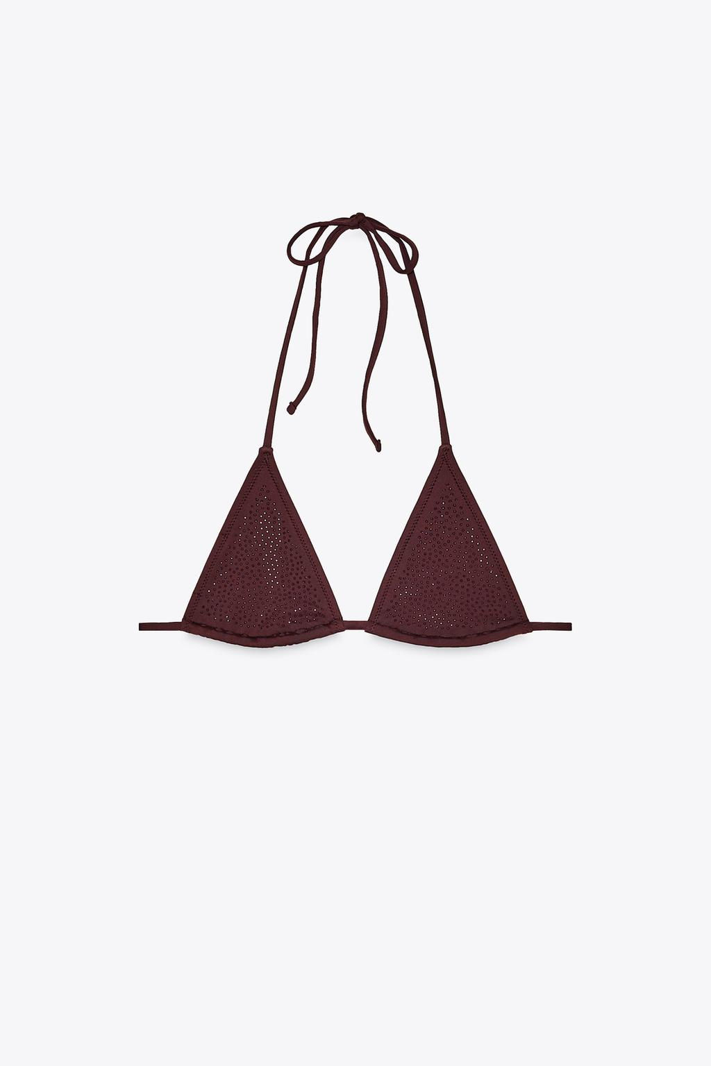 TRIANGLE DIAMANTE BIKINI TOP - Zara фото 6