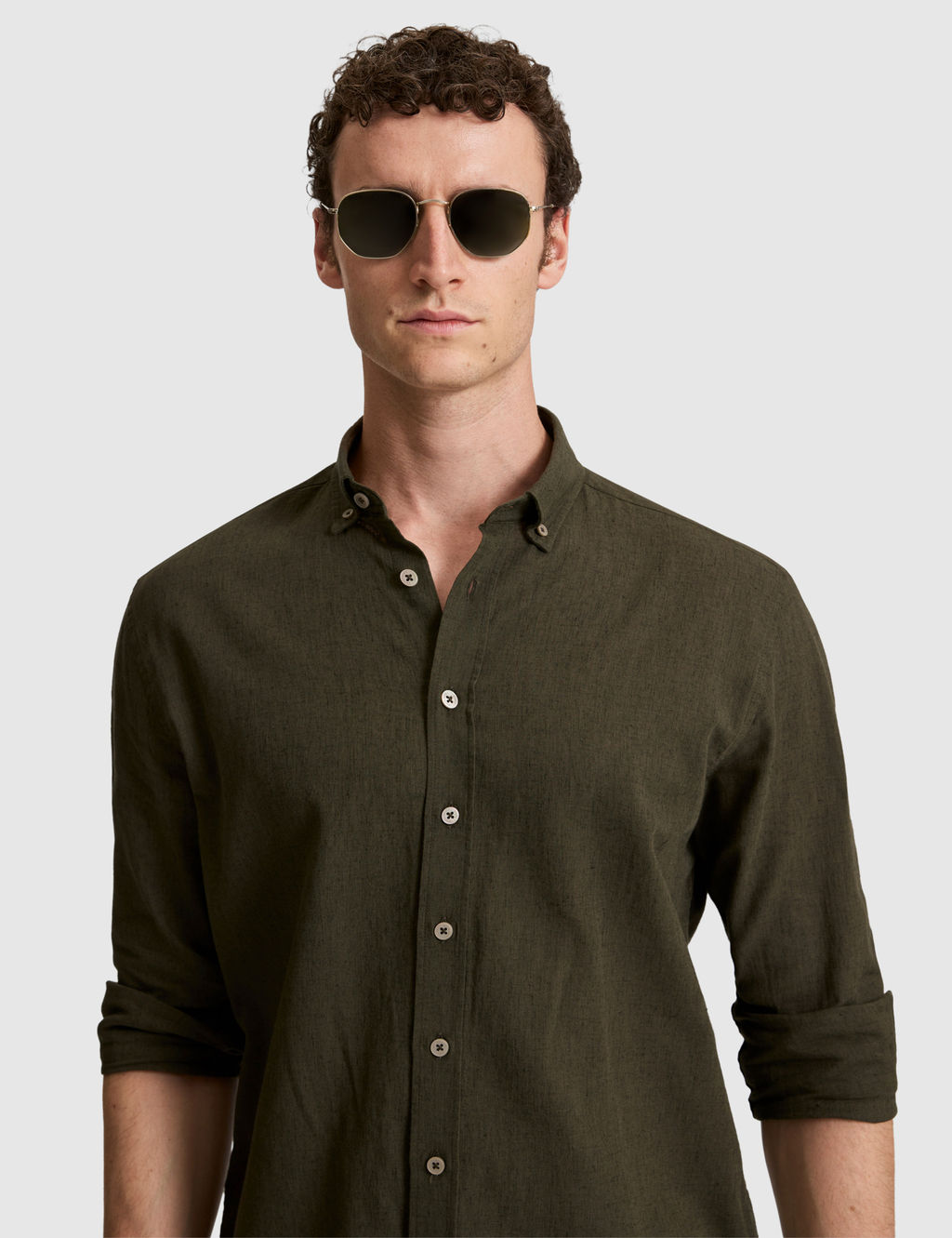 Haki Regular Fit Uzun Kollu G_mlek