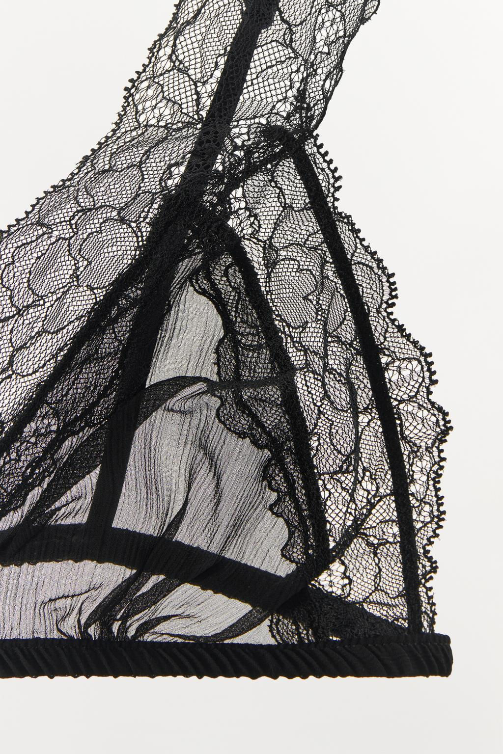 VISCOSE LACE TRIANGLE BRALETTE - Zara фото 7