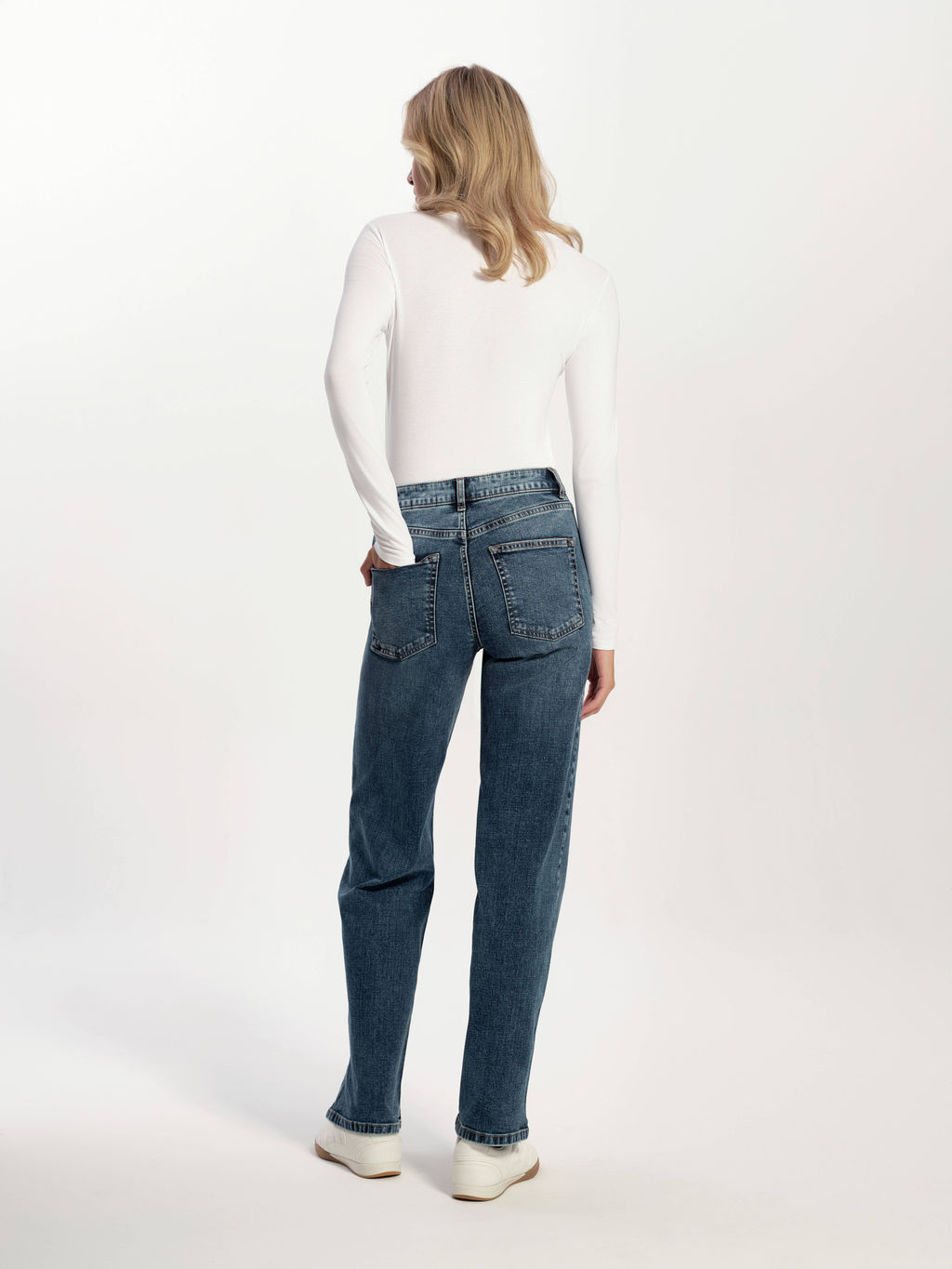 CONTE CON-825 Джинсы Basic straight винтажной варки с эффектом потертостей dark blue - Conte elegant фото 3