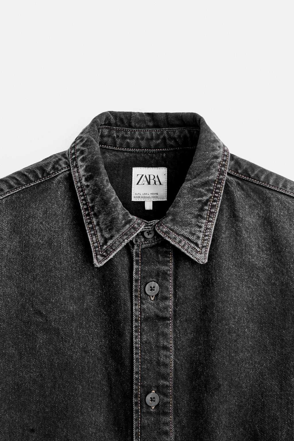 RELAXED FIT DENIM SHIRT - Zara фото 8