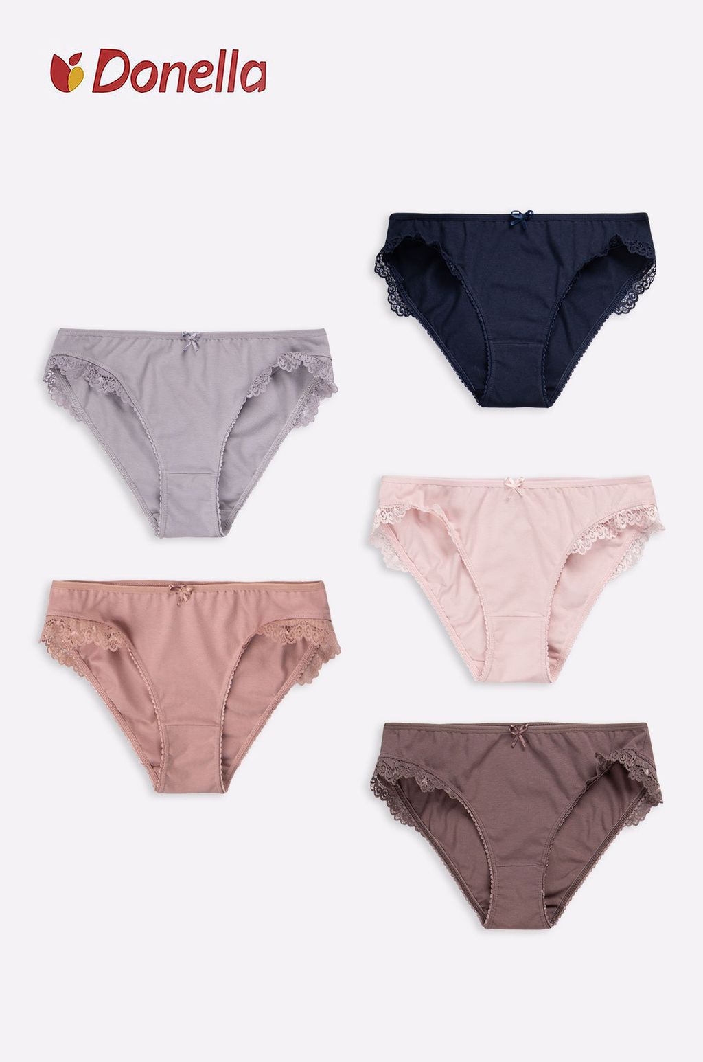 Женские трусы-слипы с кружевом 5 шт. Donella  фото 2