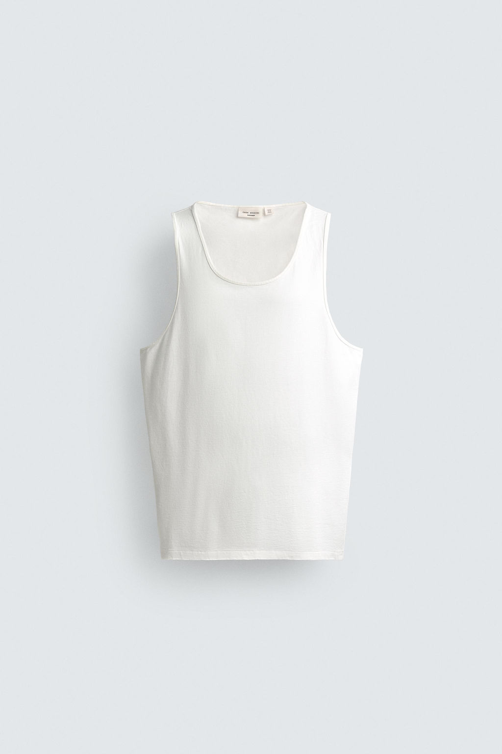 CAMISETA TANK REGULAR FIT MEDIUM WEIGHT / Blanco - Zara фото 6