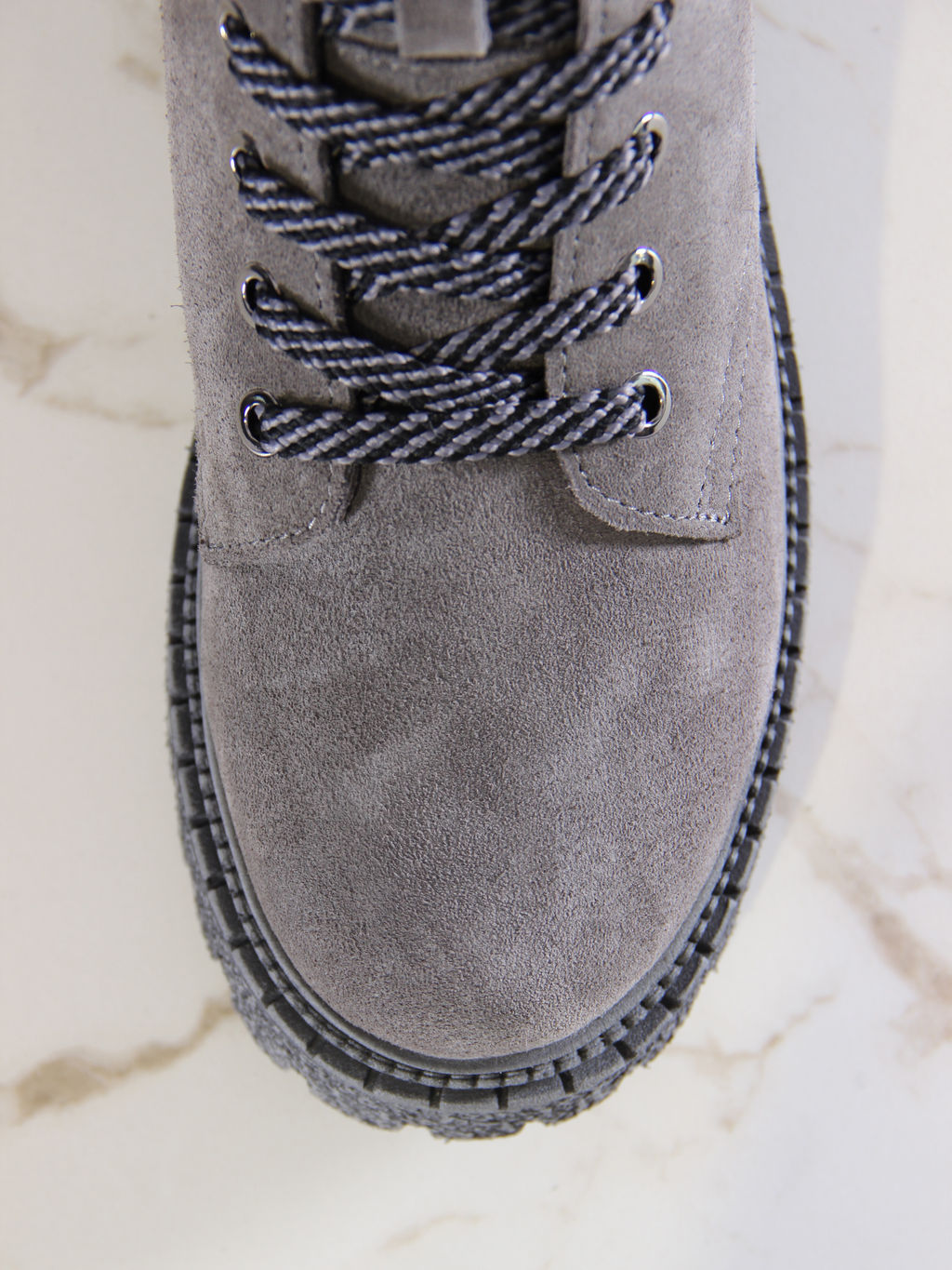 Ботинки 327.22511gr.Серый замок замша/Шерсть