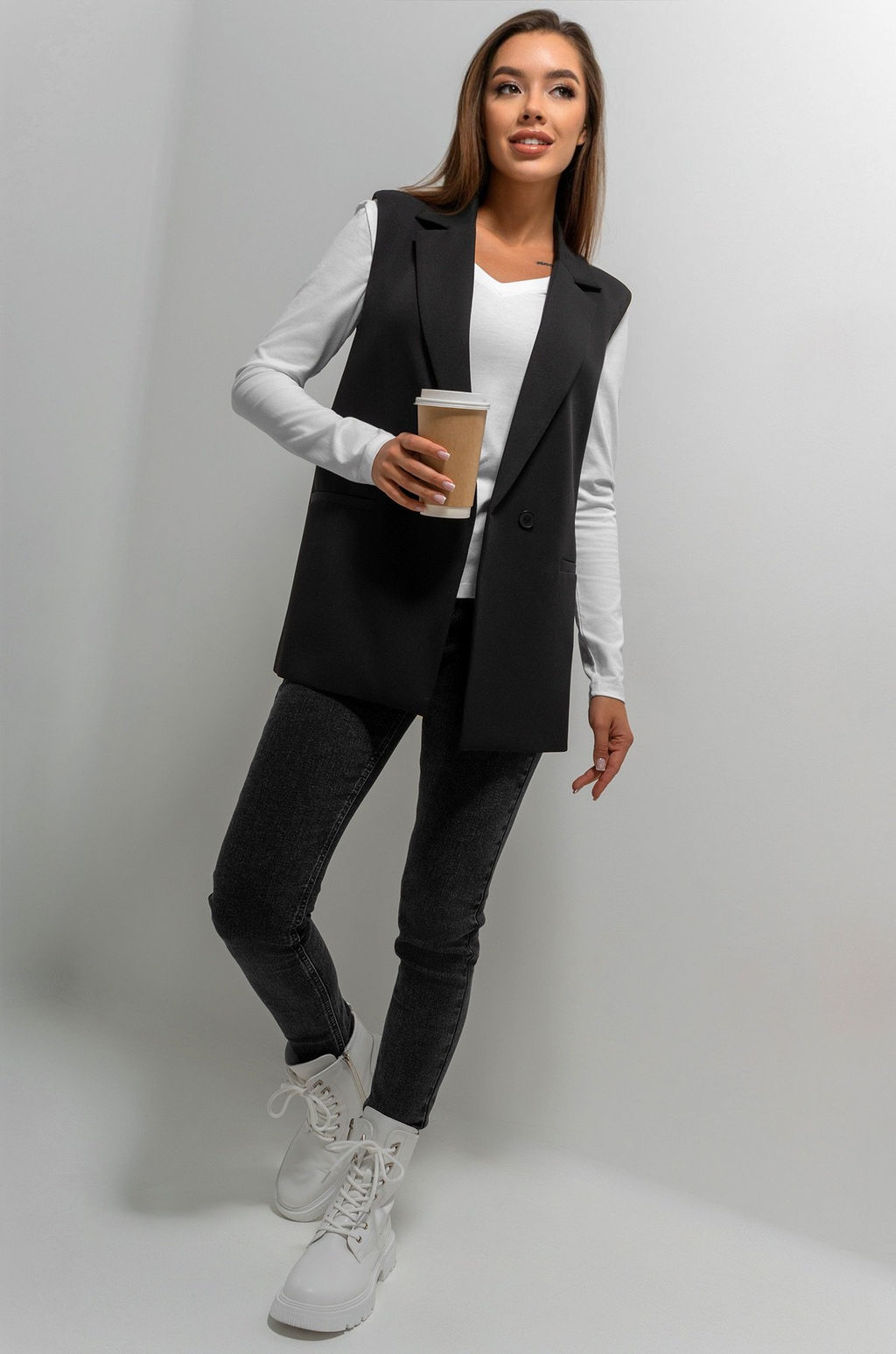 Женская удлиненная жилетка Happyfox - Happy fox фото 6