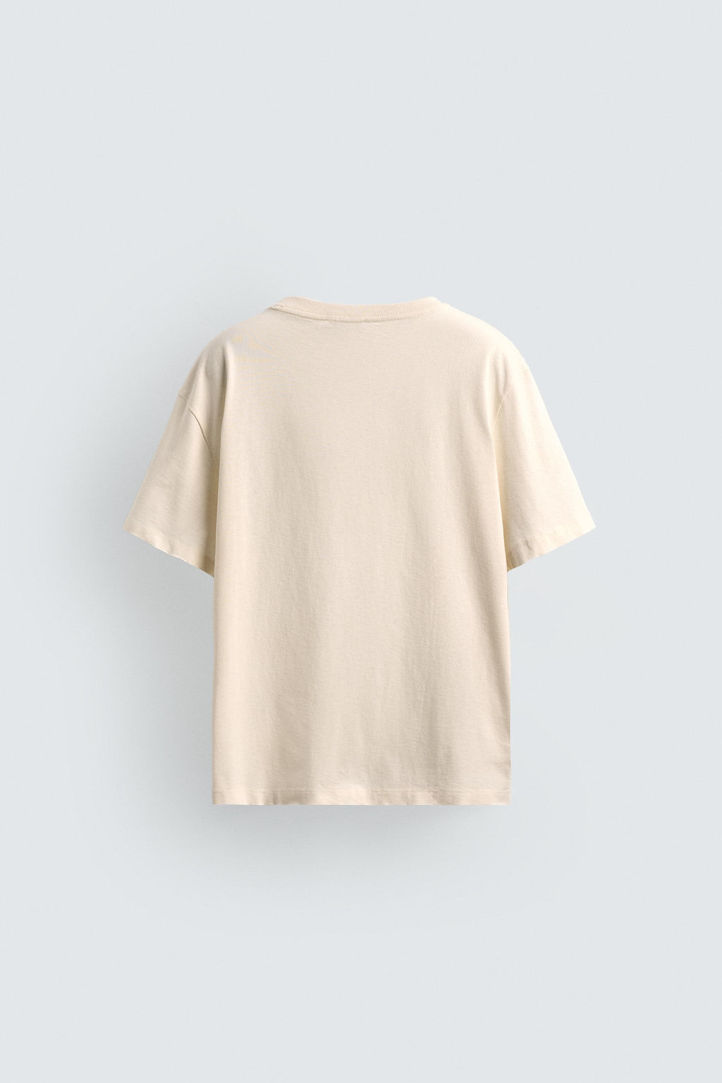 CAMISETA RELAXED FIT TEXTO LAVADO / Blanco roto