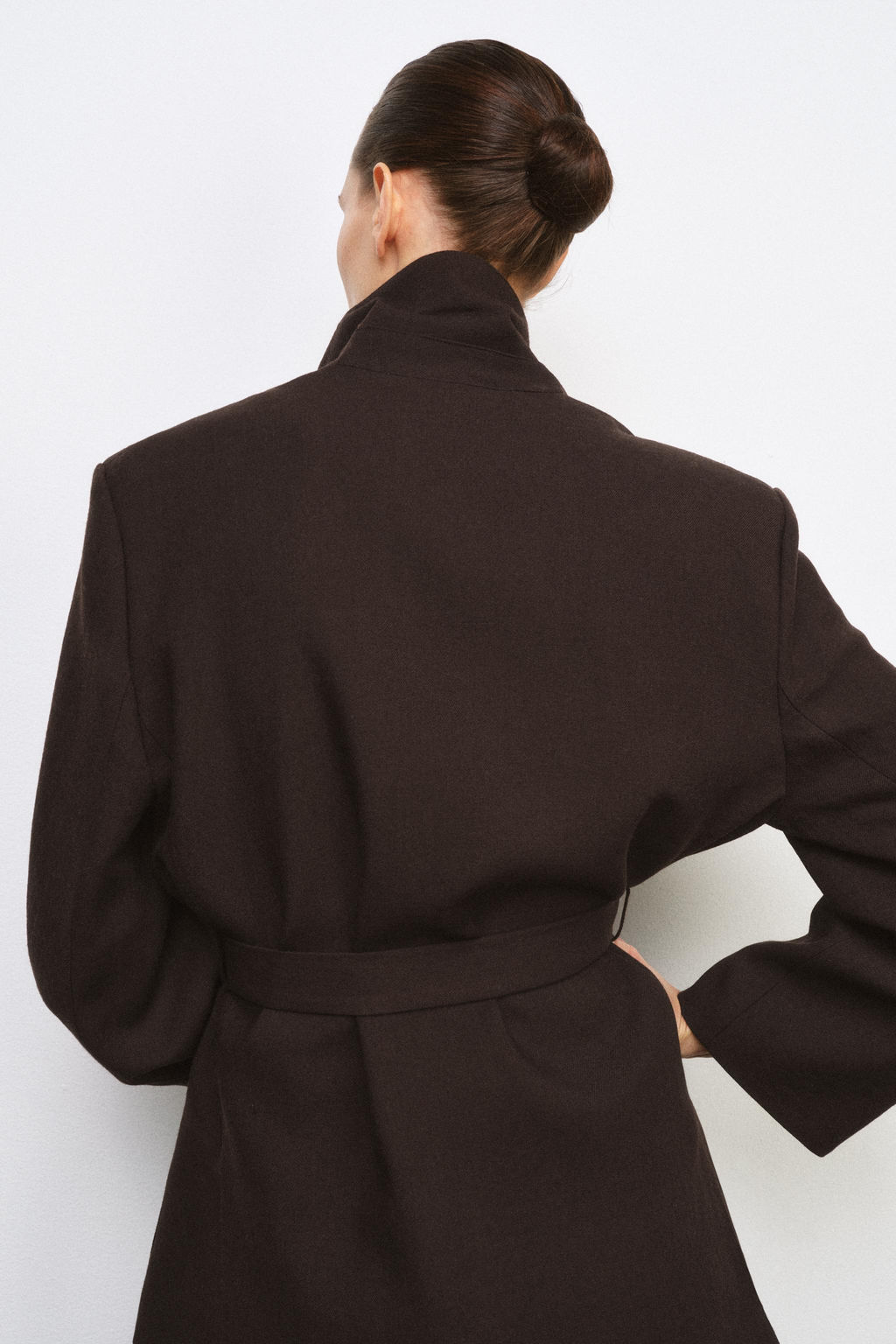 BLAZER 100% LANA CINTUR?N ZW COLLECTION LIMITED EDITION / Khaki - Zara фото 3