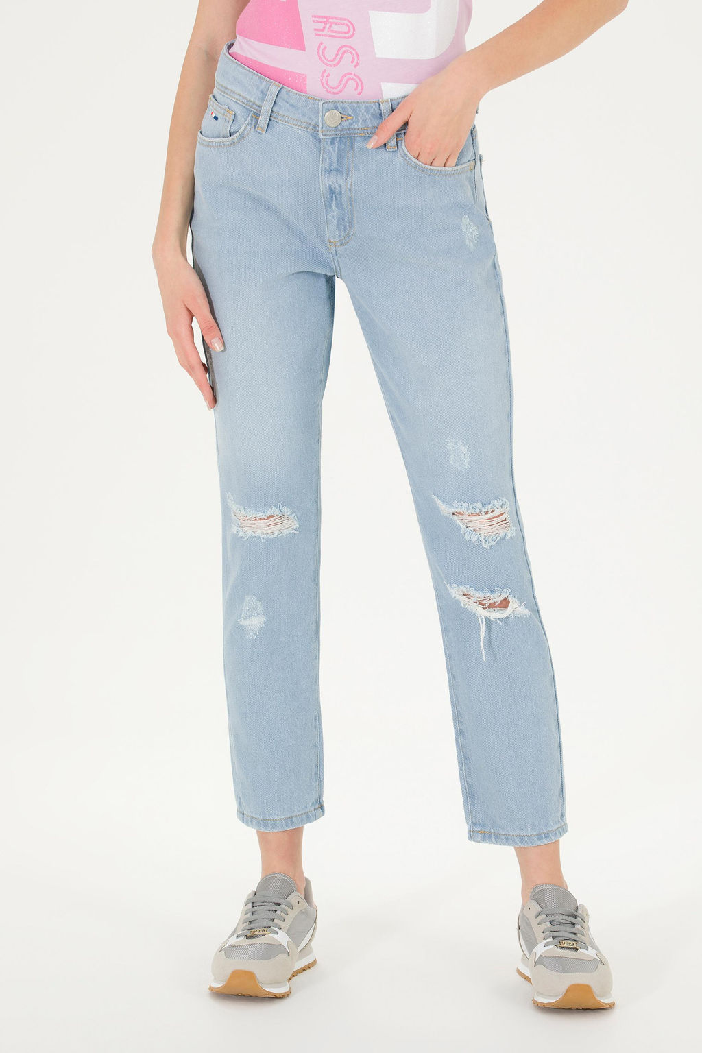 Женские голубые джинсовые брюки - U.s. polo assn фото 2