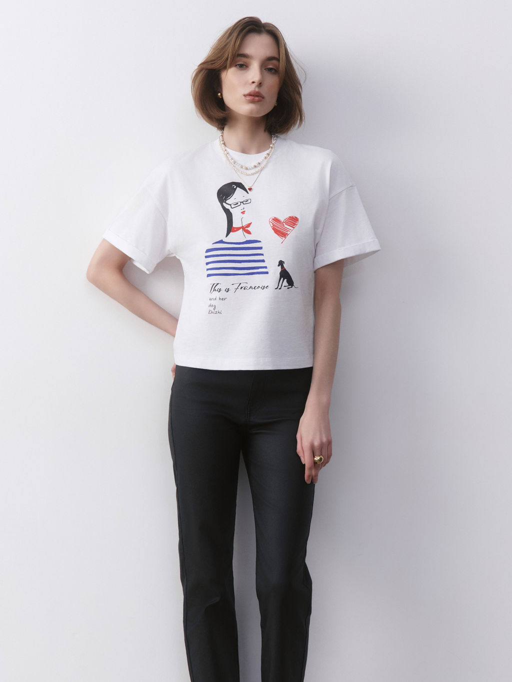 CONTE Футболка с манжетами и рисунком Adventures LD 2690 white-paris - Conte elegant фото 2