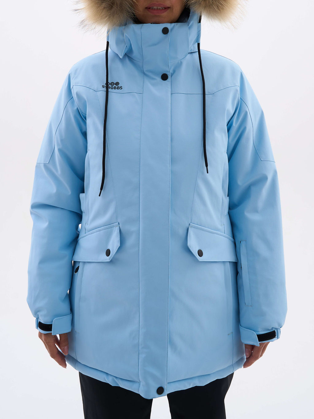 T3442-5 Куртка зимняя парка с капюшоном удлиненная - Strobbs фото 5
