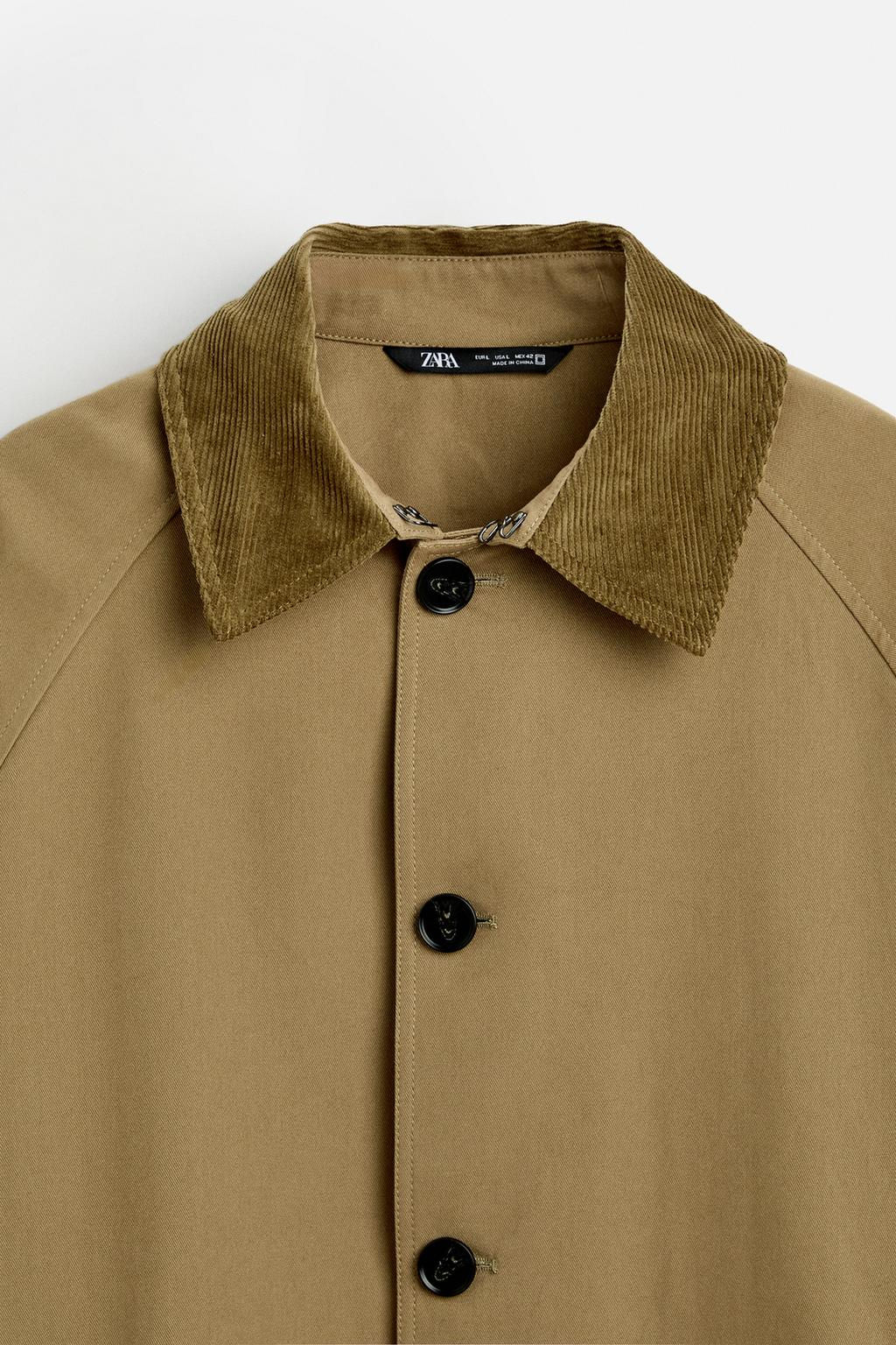 OVERSIZE TWILL TRENCH COAT - Zara фото 8