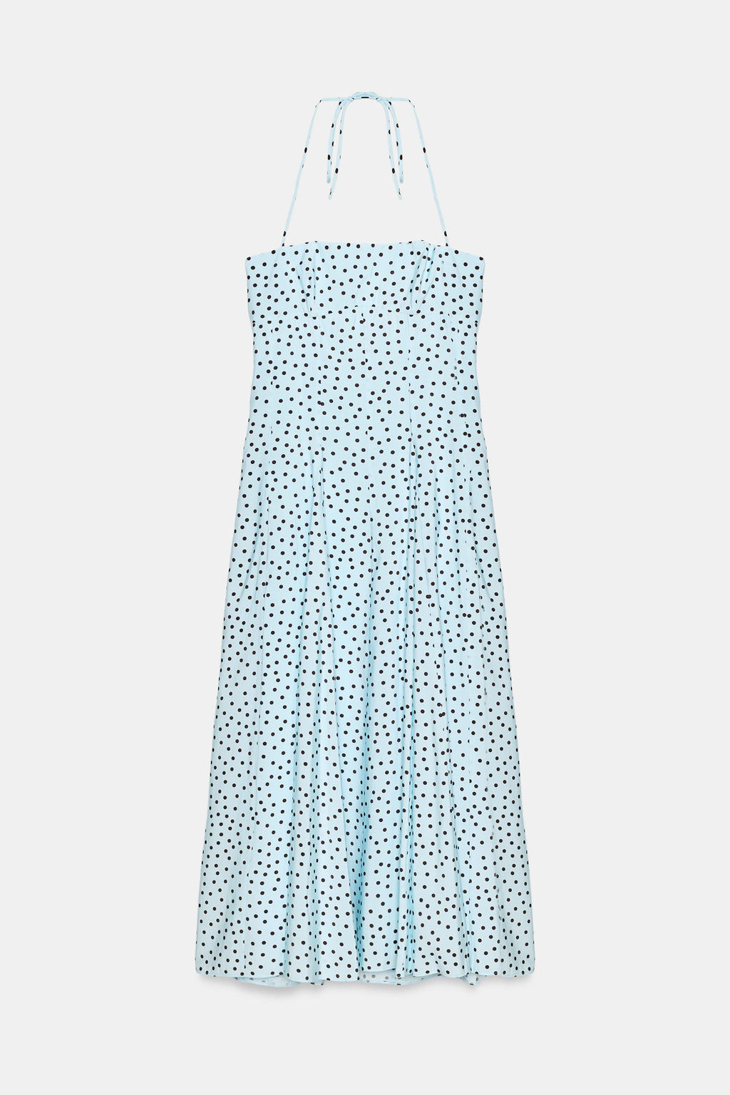 VESTIDO MIDI LUNARES / Marr?n-Azul - Zara фото 6