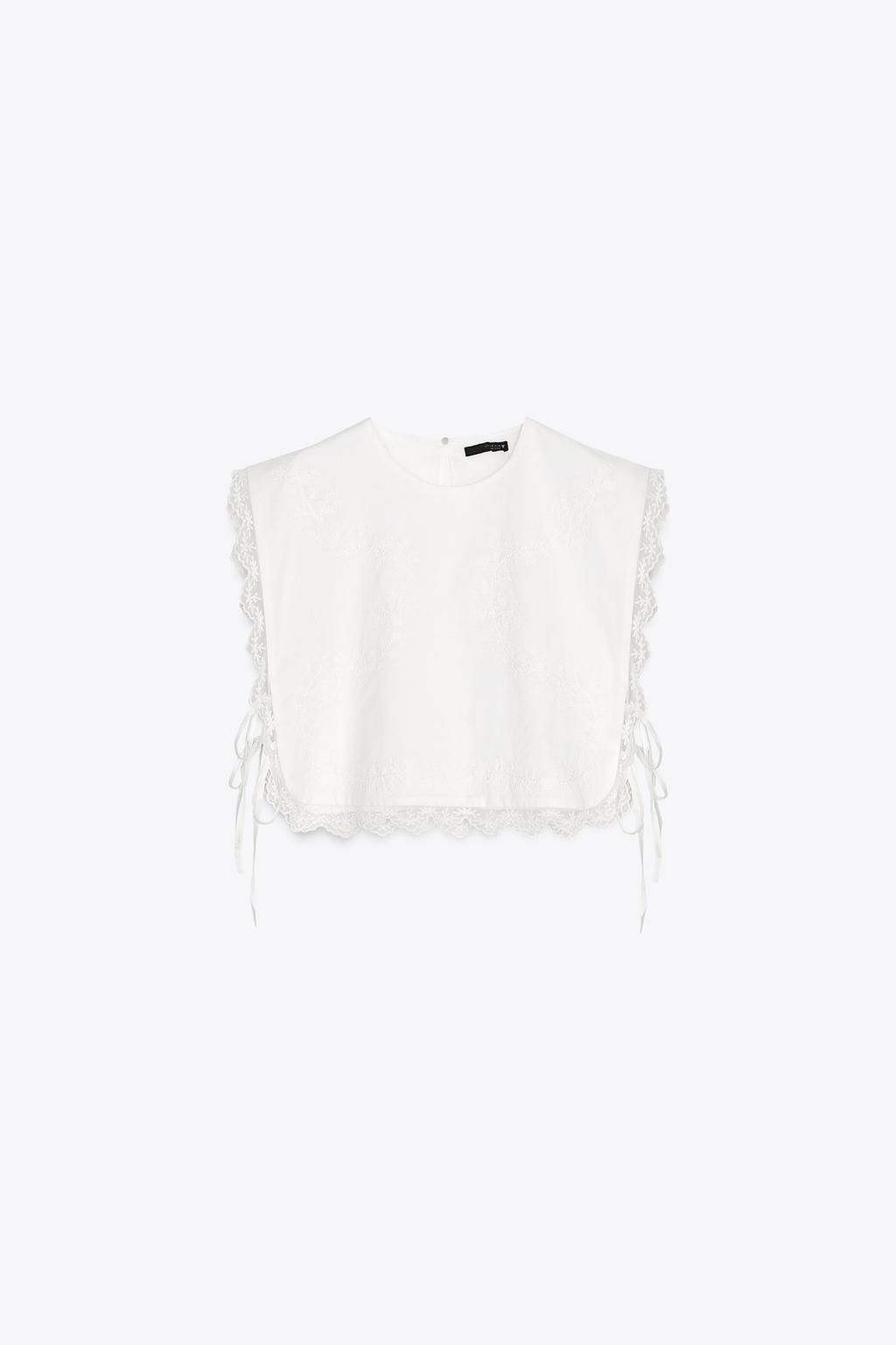 EMBROIDERED TIE TOP - Zara фото 6