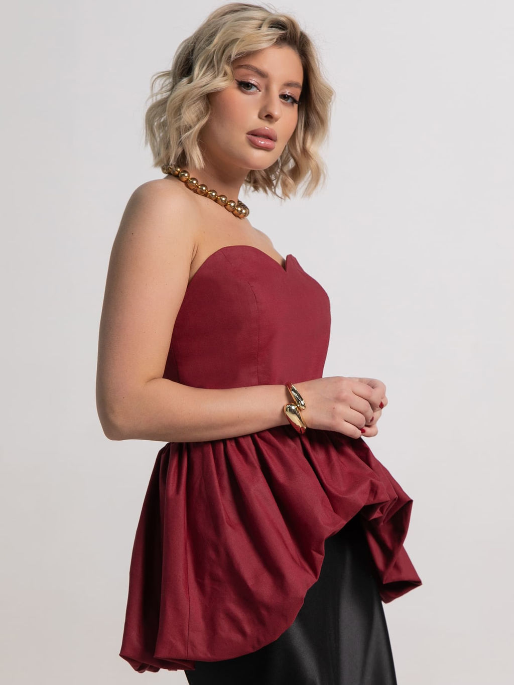 Корсет Эпатаж (вишневый) Б15216-53М - Lt collection фото 2