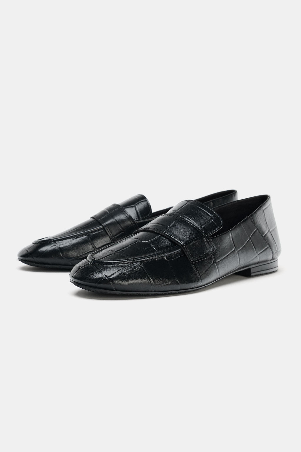 EMBOSSED FLAT LOAFERS - Zara фото 7