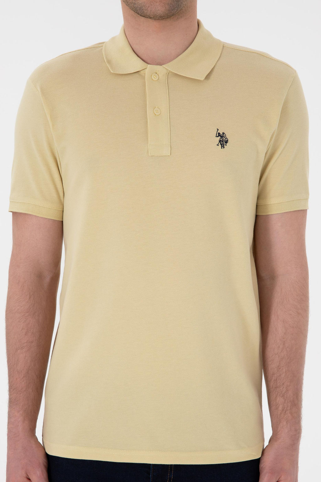 Erkek Slim Fit Polo Yaka A__k Haki Basic Ti__rt Sepette S_rpriz _ndirim - U.s. polo assn фото 6