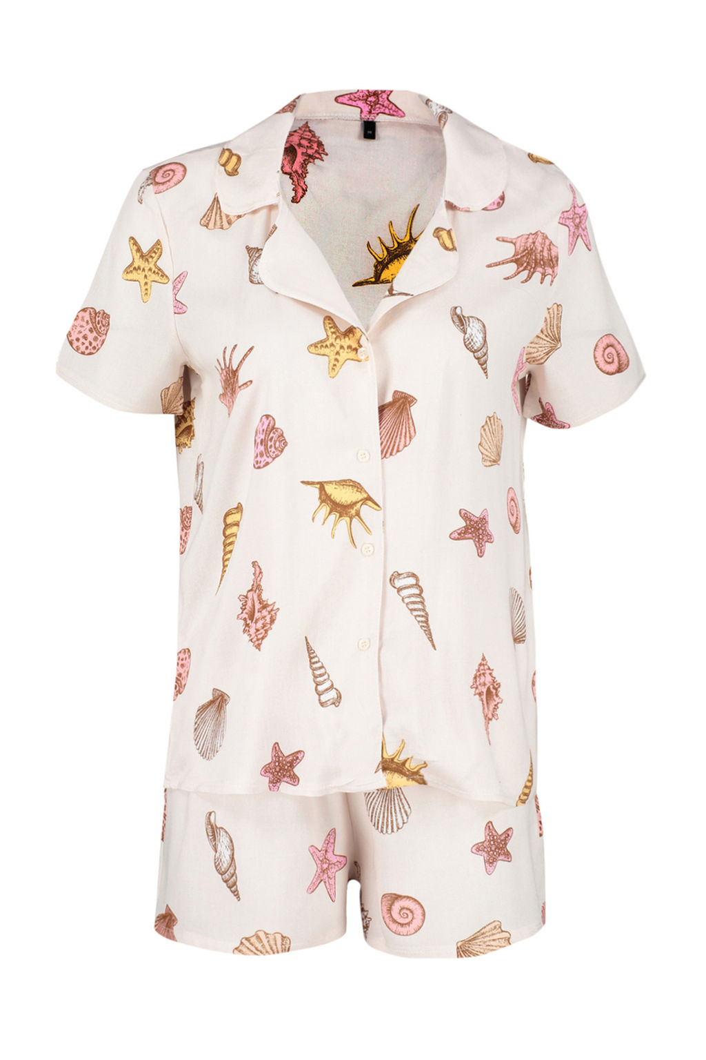 Trendyolmilla Cok Renkli Bask?l? Viskon Sortlu Dokuma Pijama Tak?m? THMSS24PT00303