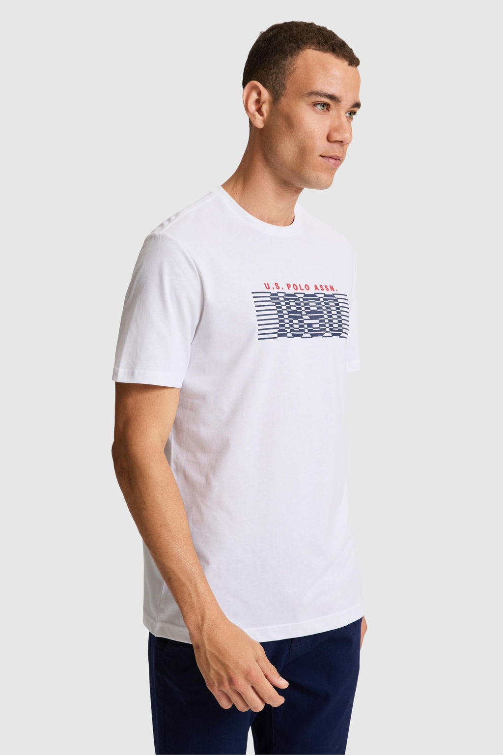 Erkek Beyaz Regular Fit Bisiklet Yaka Ti__rt