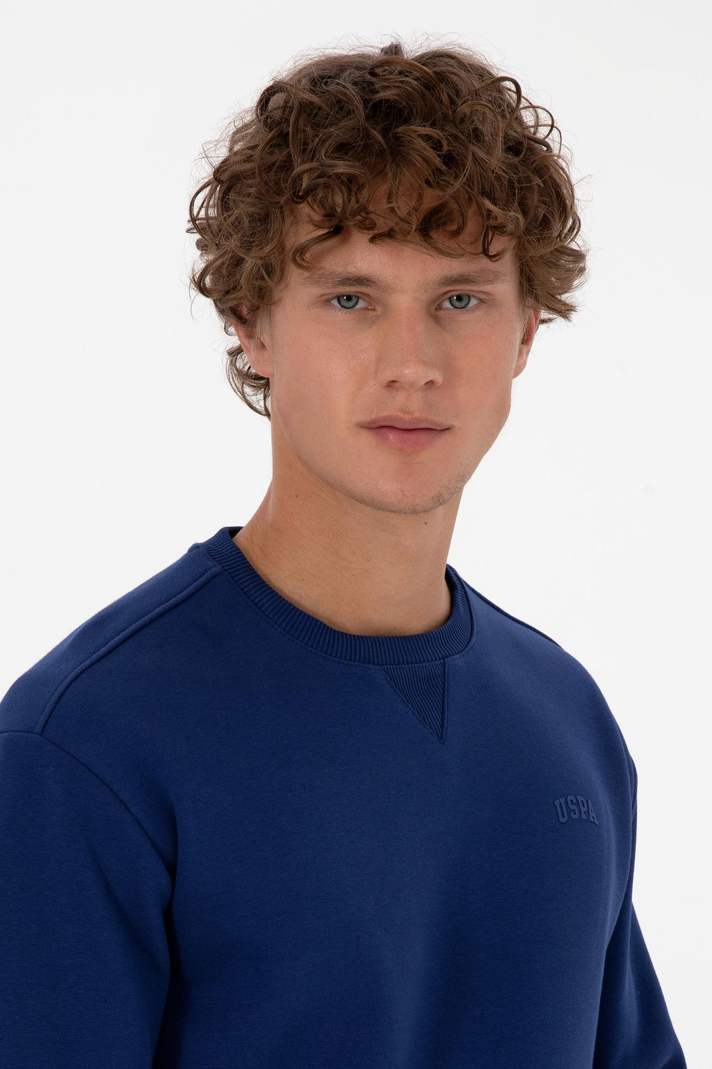 Erkek _ndigo Basic Sweatshirt Sepette S_rpriz _ndirim - U.s. polo assn фото 2