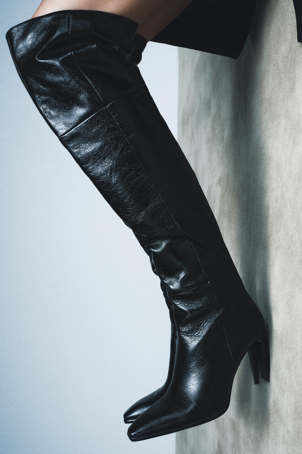 LEATHER XL HEELED BOOTS LIMITED EDITION - Zara фото 3