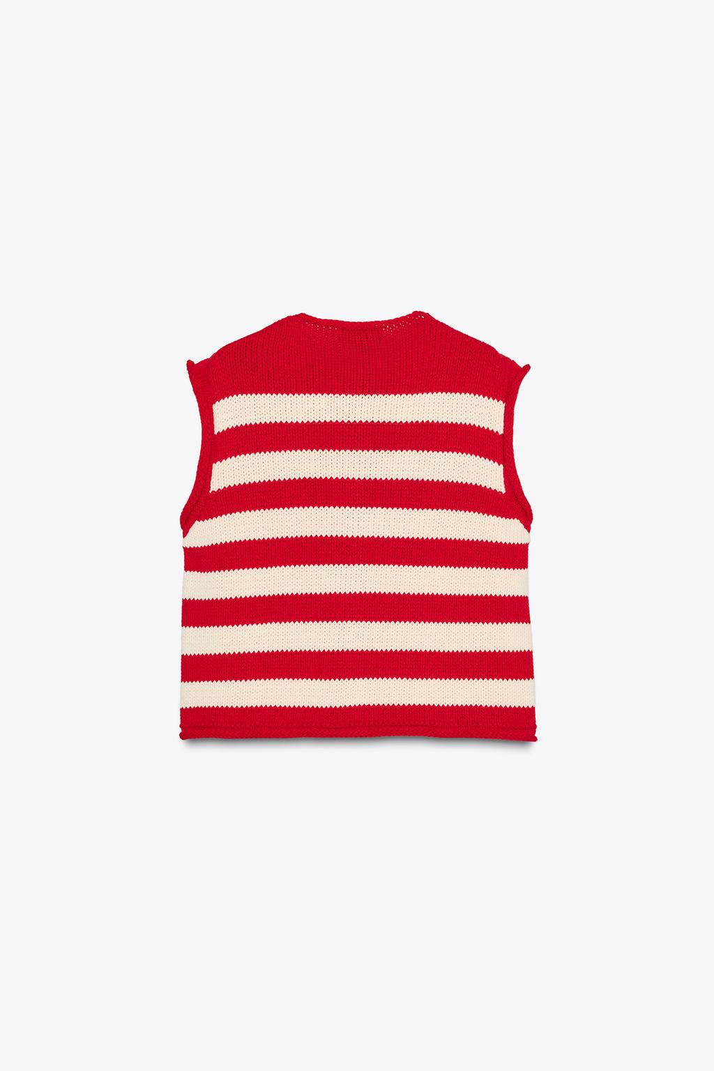 STRIPED KNIT WAISTCOAT TOP - Zara фото 6