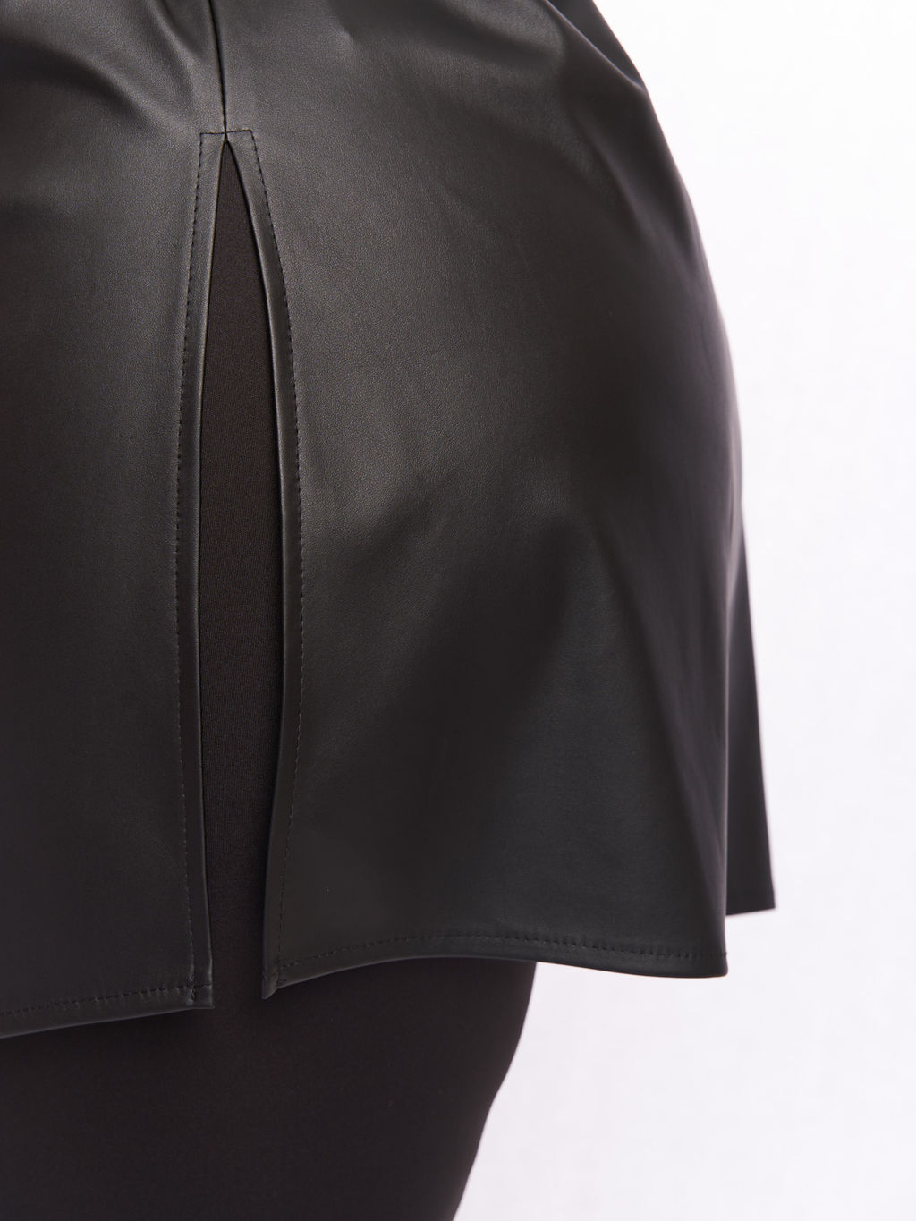 Кардиган кожаный KA04209BLK01