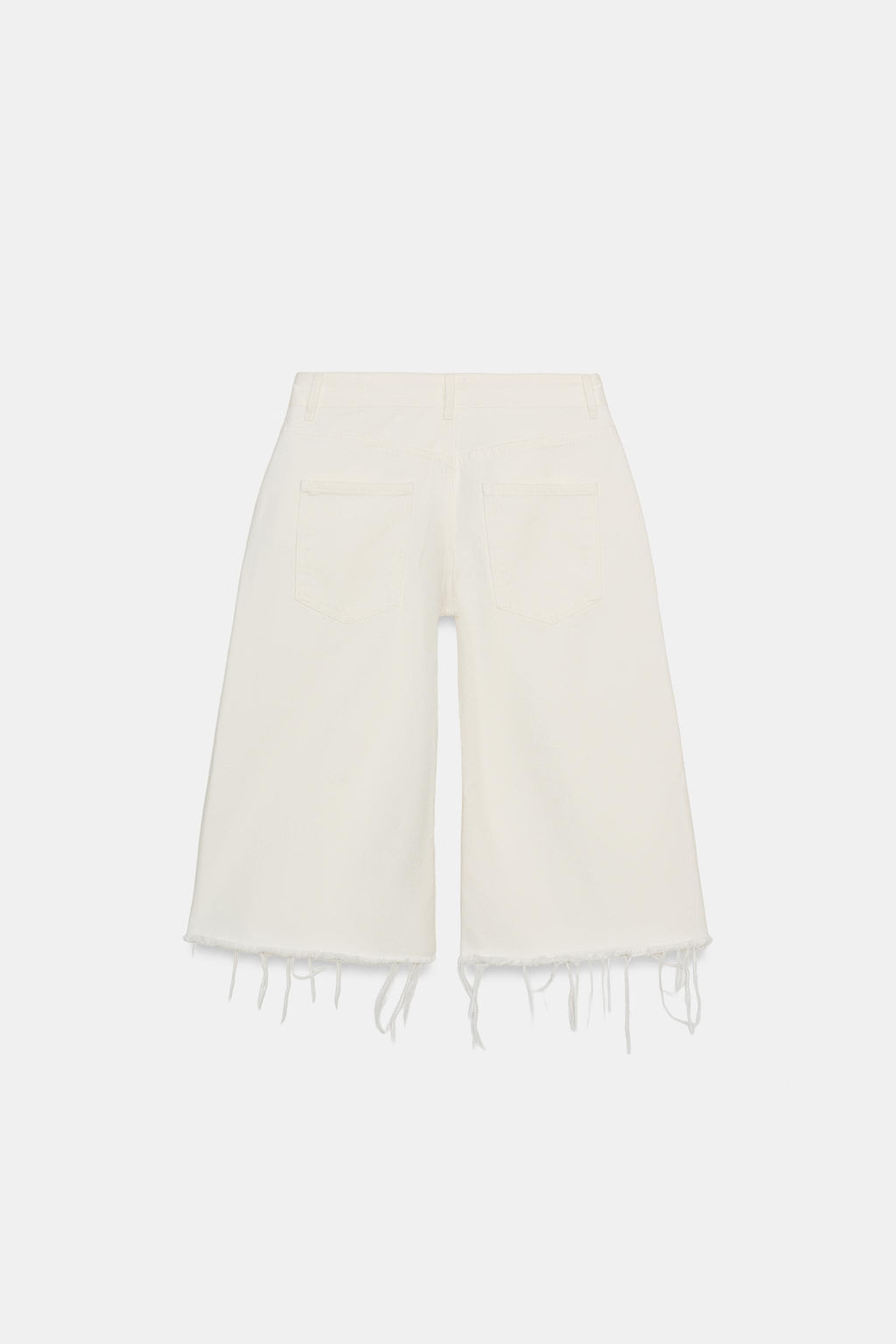 ZW COLLECTION FRAYED DENIM BERMUDA SHORTS - Zara фото 13