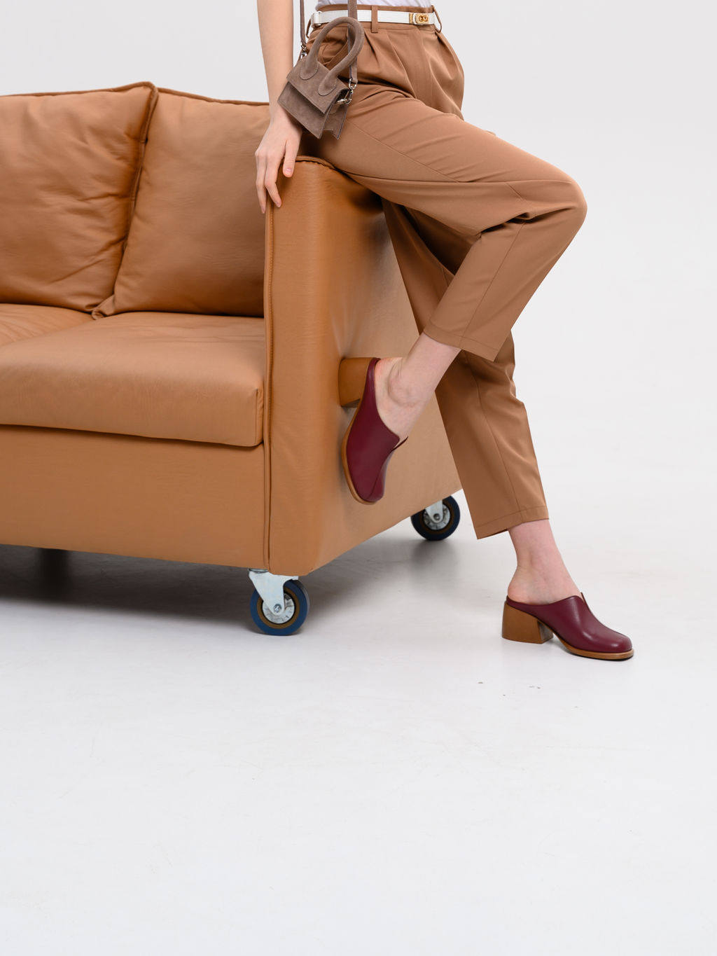 Сабо 5200.23663br.Гнилая вишня+коричневый