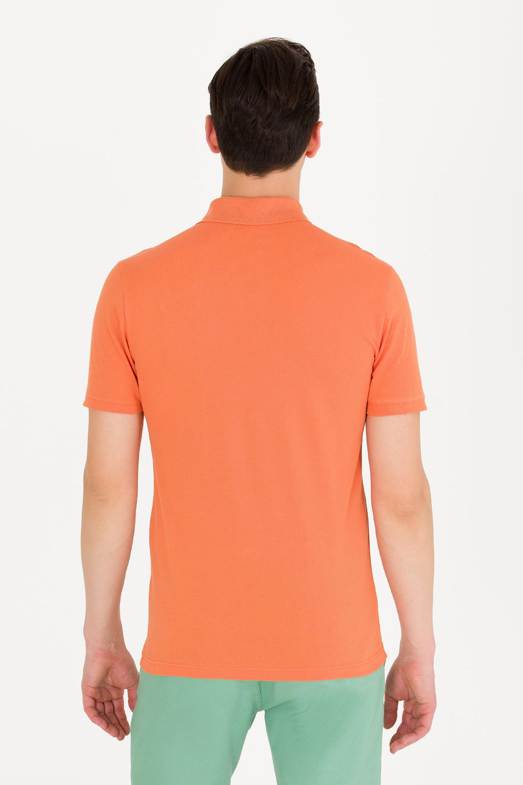 U. S. Polo Assn Мужская базовая футболка с воротником поло и плиткой - U.s. polo assn фото 5