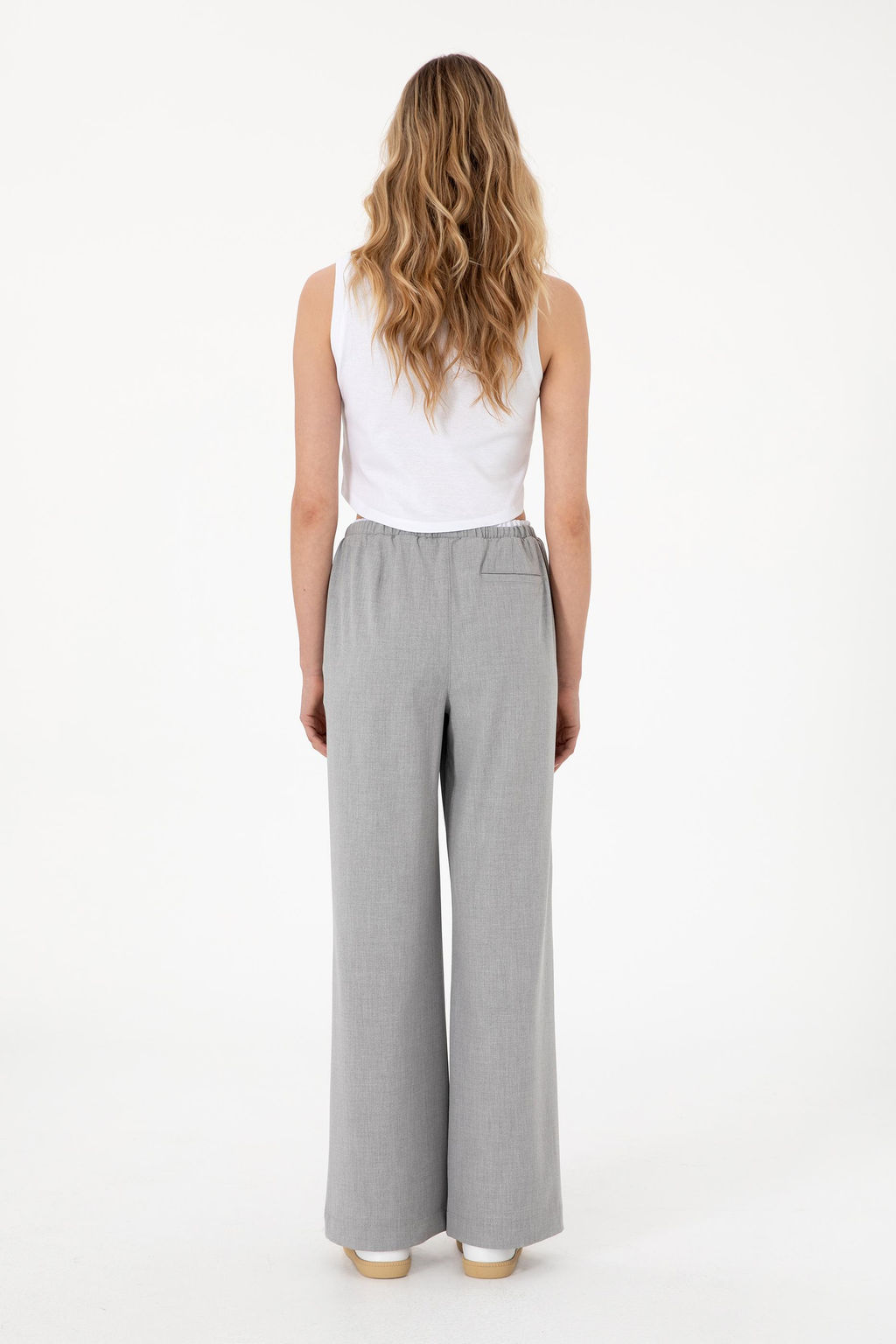 Kad_n Gri Bel Detayl_ Loose Fit Kanvas Pantolon Sepette S_rpriz _ndirim - U.s. polo assn фото 4