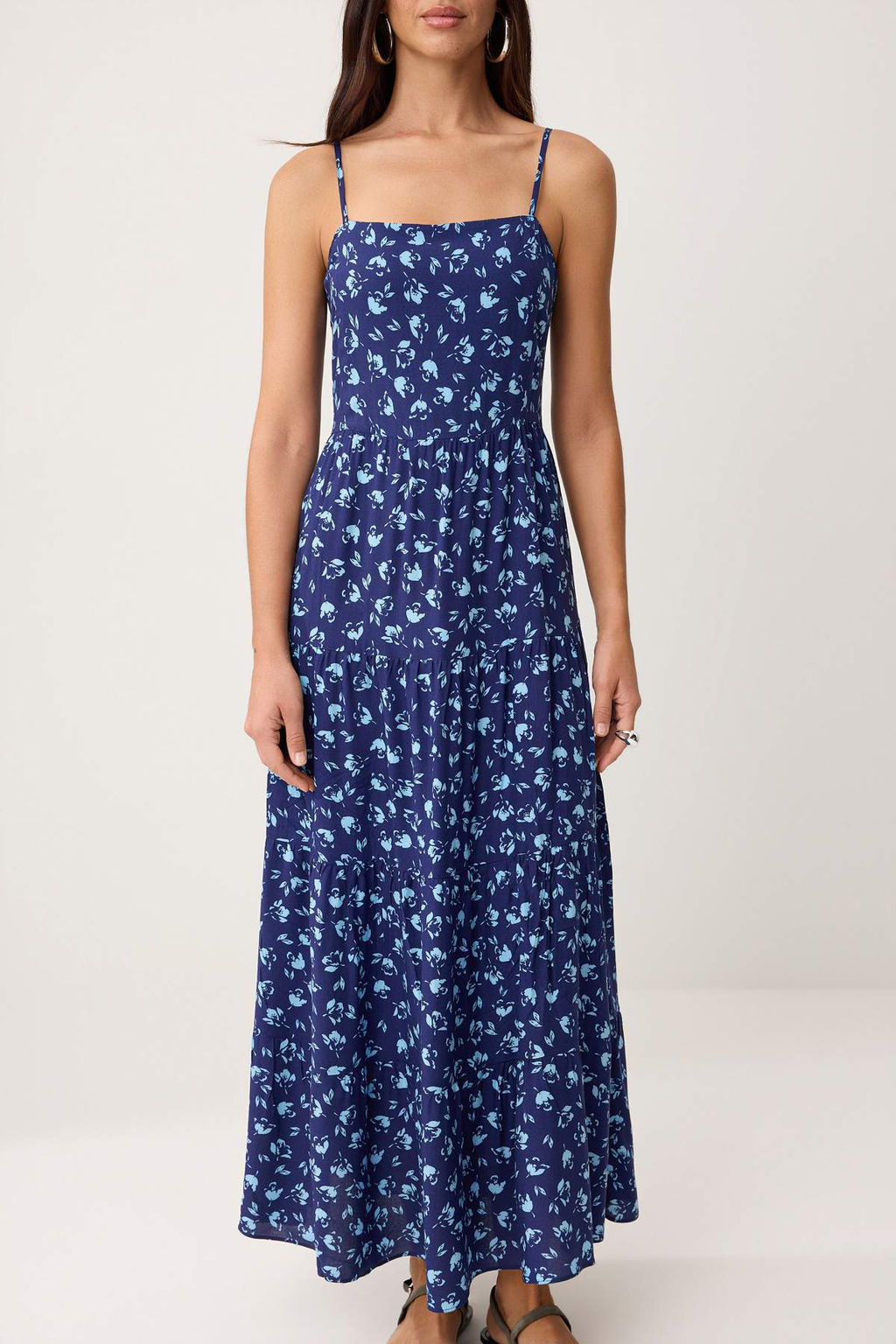 Indigo A Kesim _i_ek Desenli Boho Ask_l_ Midi Dokuma Elbise TWOSS21EL1341 - Trendyolmilla фото 4