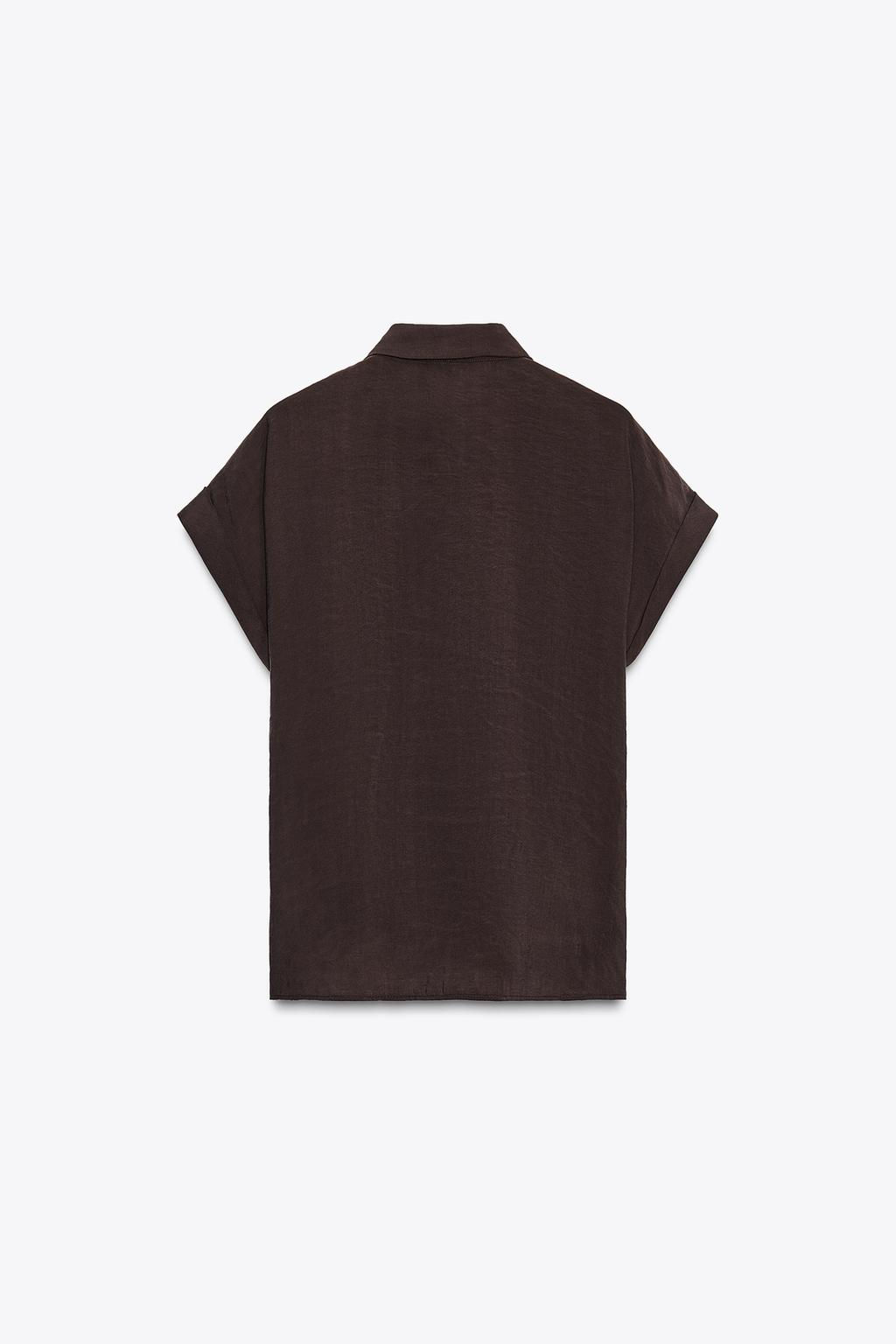 FRONT KNOT SHIRT - Zara фото 7